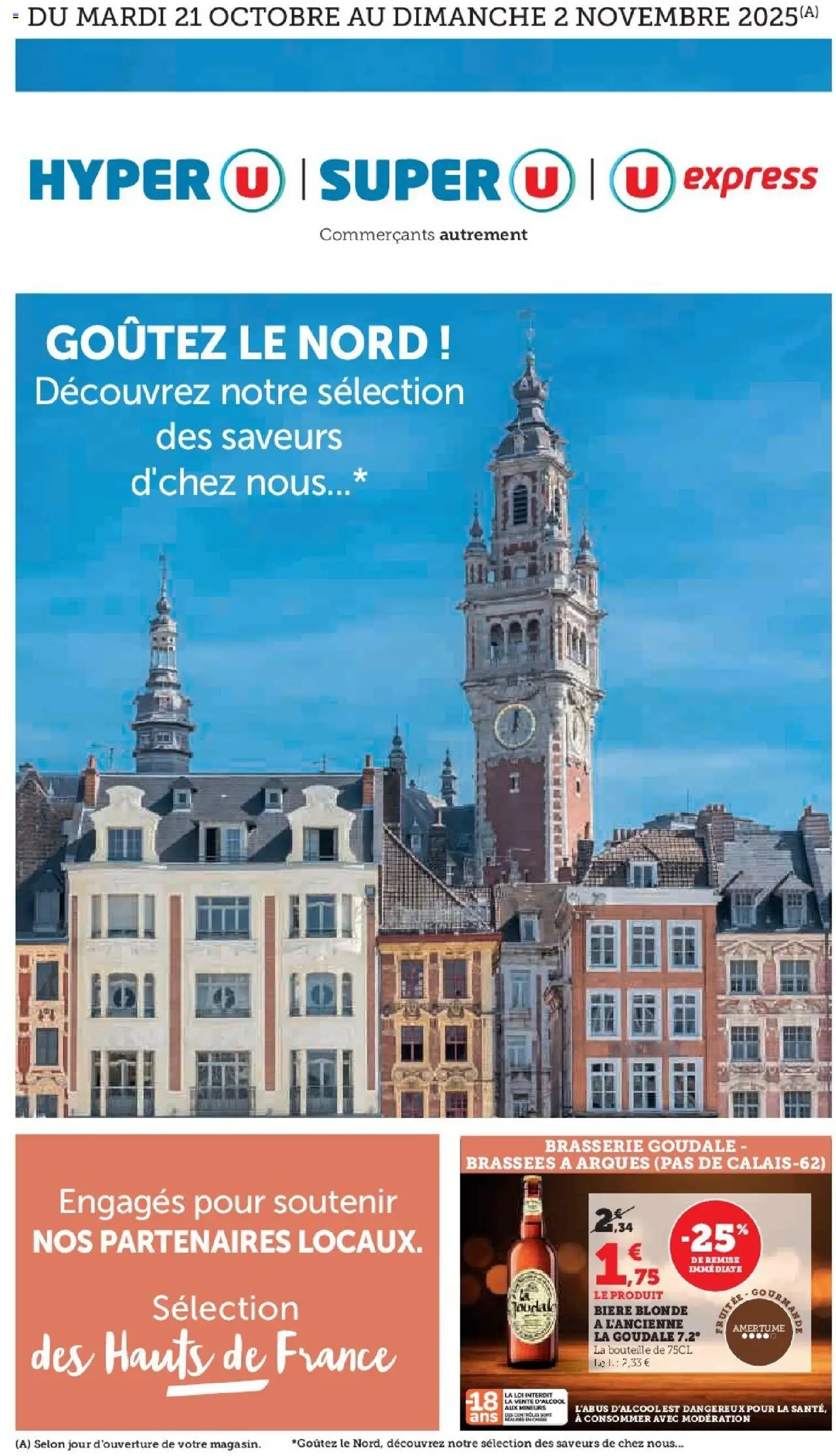 Hyper U - Engagés pour soutenir nos partenaires locaux Sélection des Hauts de France - page 1 - valable à partir du 21/10/2025