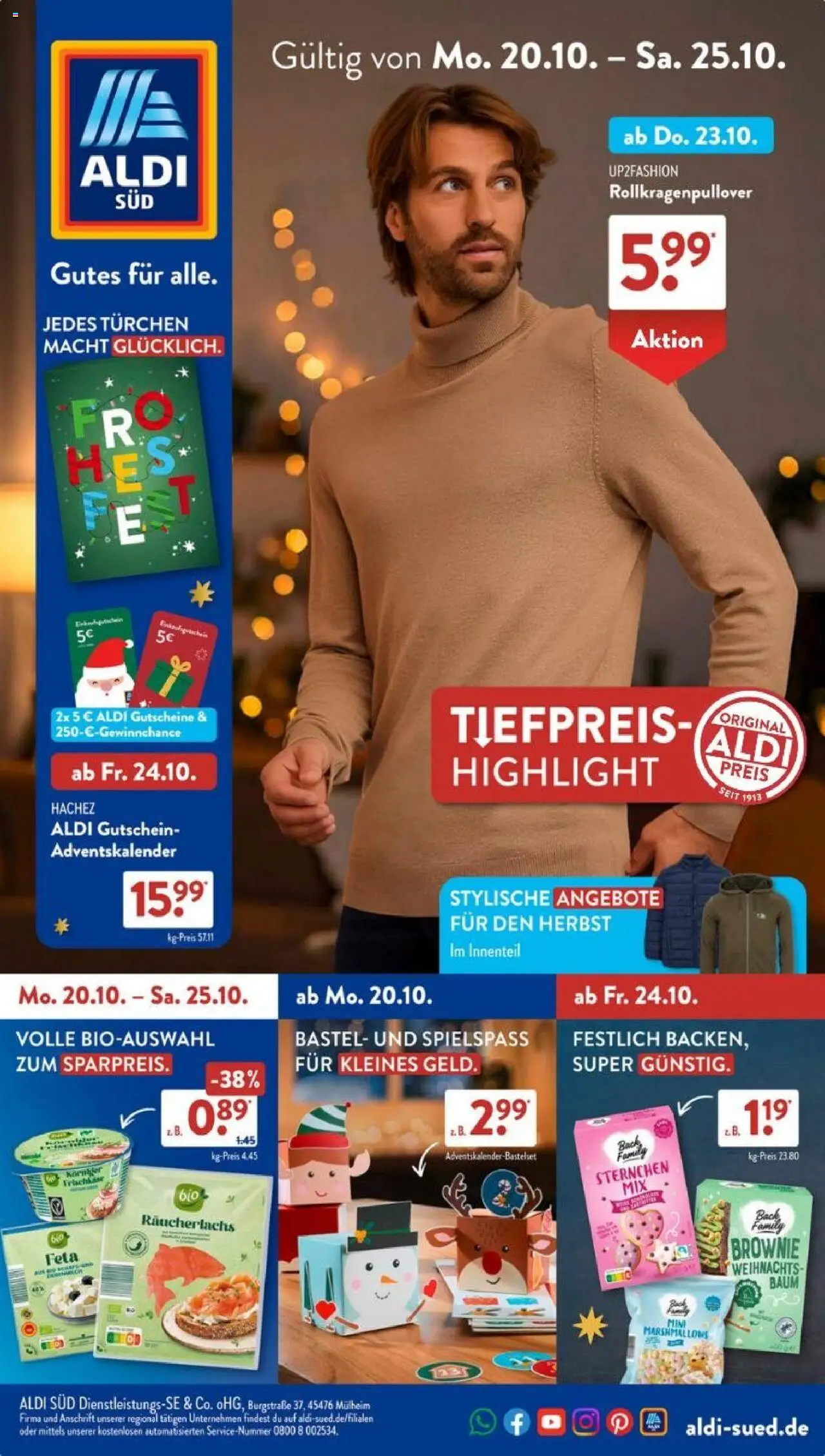Aldi Süd Prospekt 	 - Seite 1 - gültig ab 20.10.2025