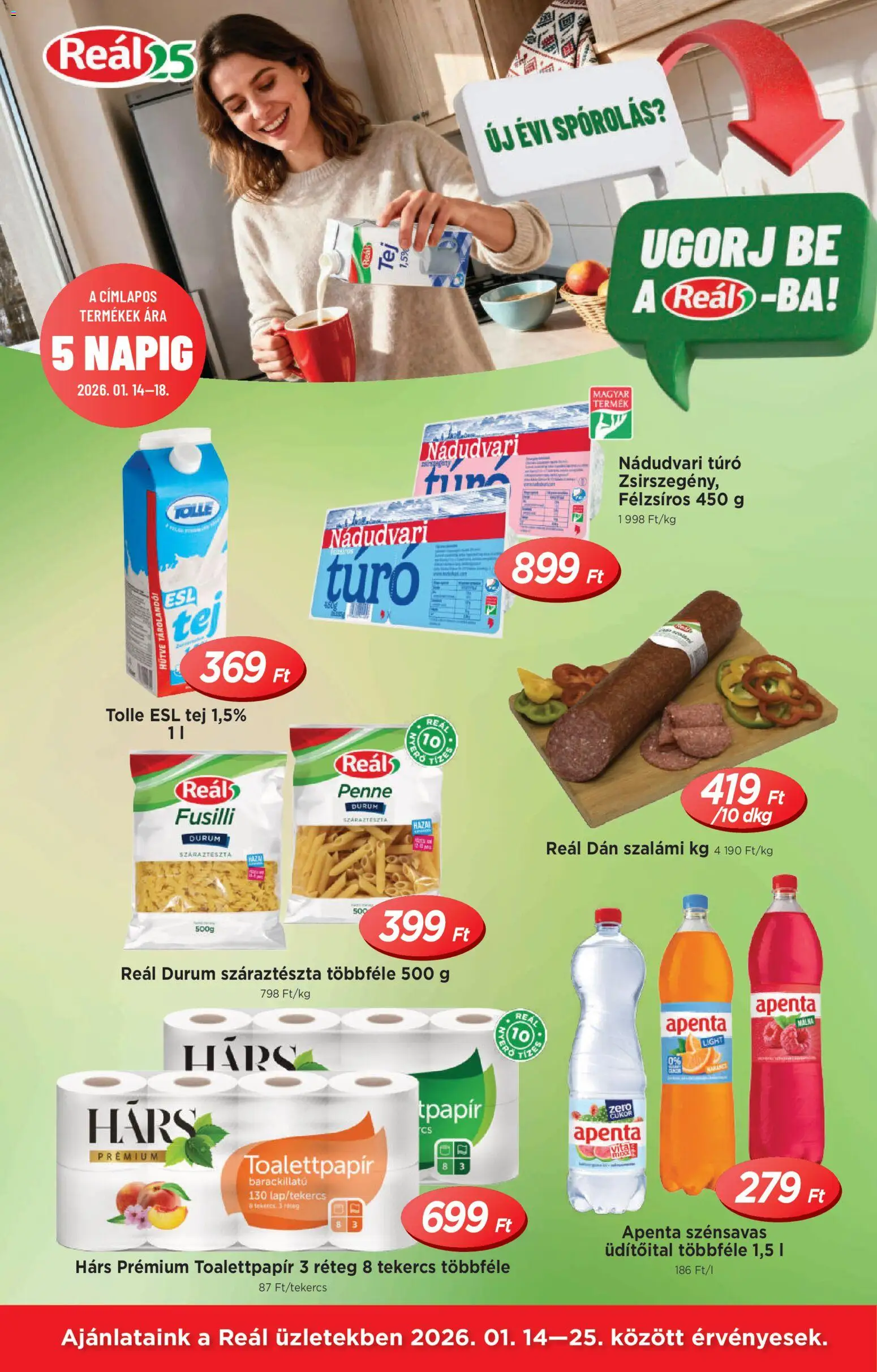 Reál Akciós újság - 1oldal - érvényes 2026.01.14.-tól