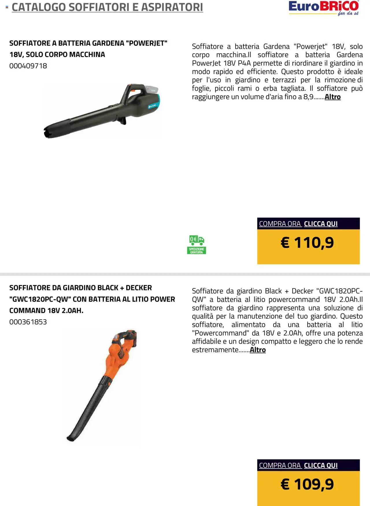 Eurobrico Soffiatori e Aspiratori catalogo - pagina 8 - valido dal 23/07/2025