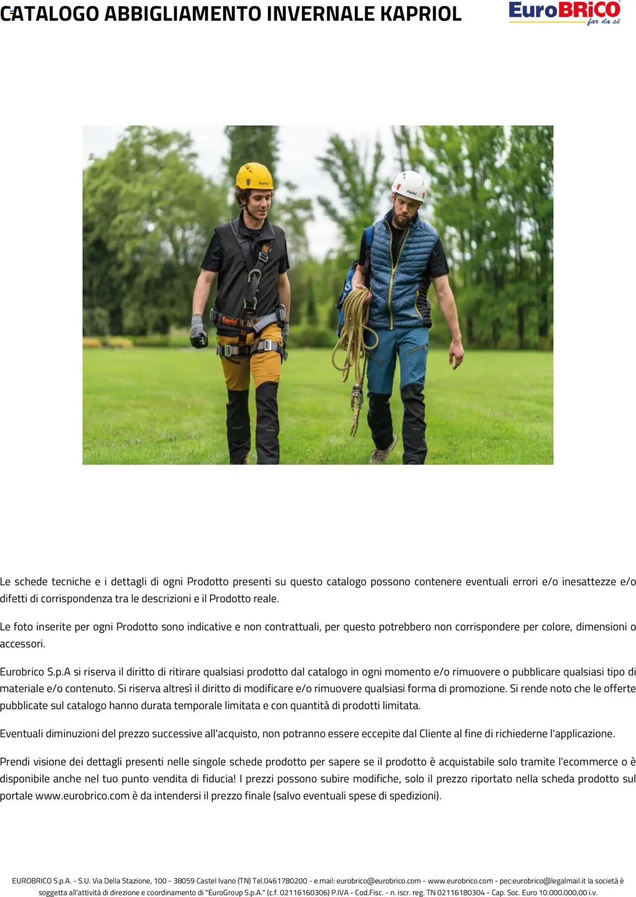 Eurobrico Abbigliamento Invernale Kapriol catalogo - pagina 32 - valido dal 23/07/2025