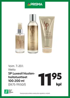 Esikatselu Prisma tarjoukset Wella hiustenhoitotuotteet voimassa alkaen 07/01/2026