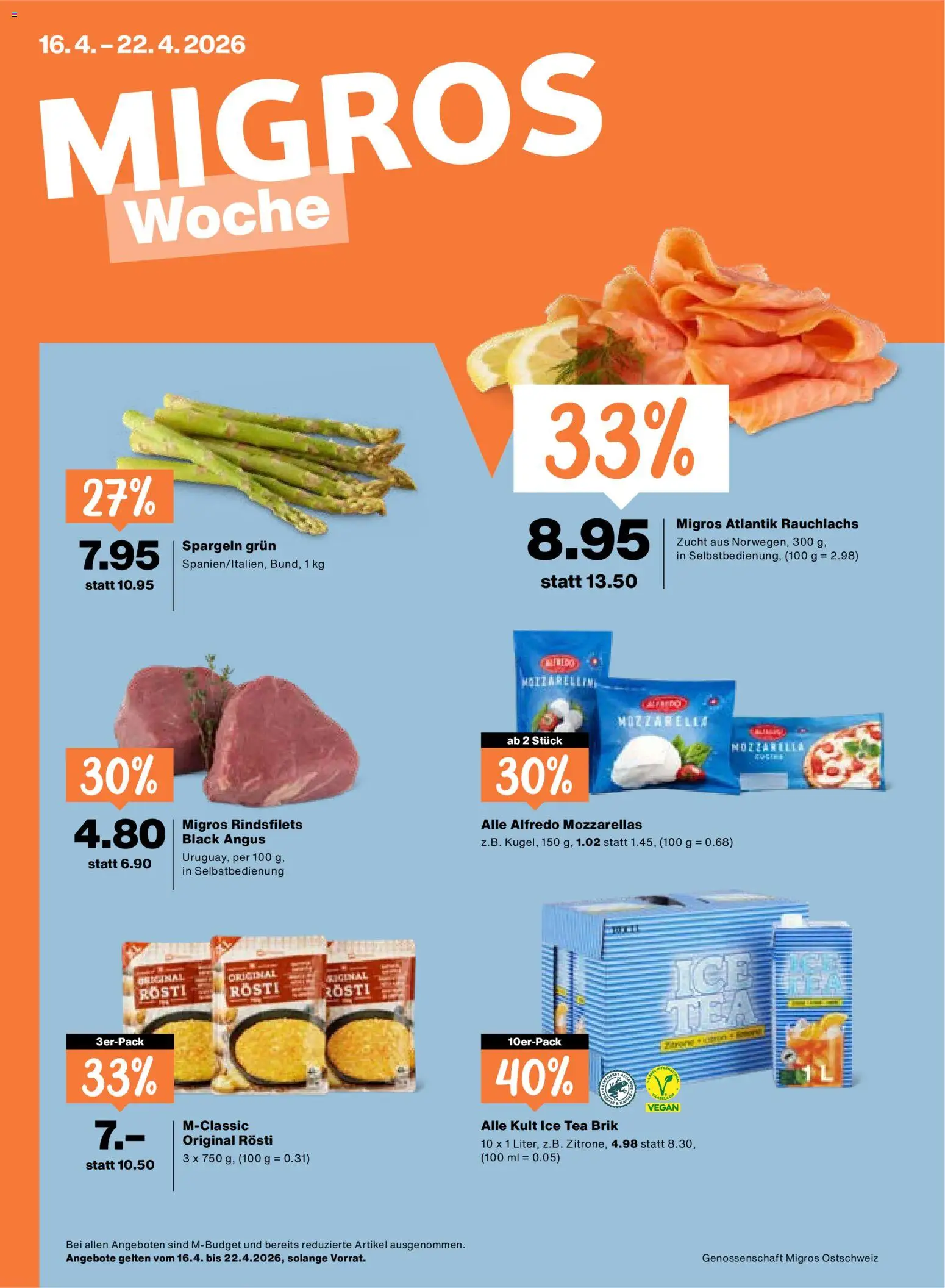 Migros aktionen - Seite 1- gültig ab 16.04.2026