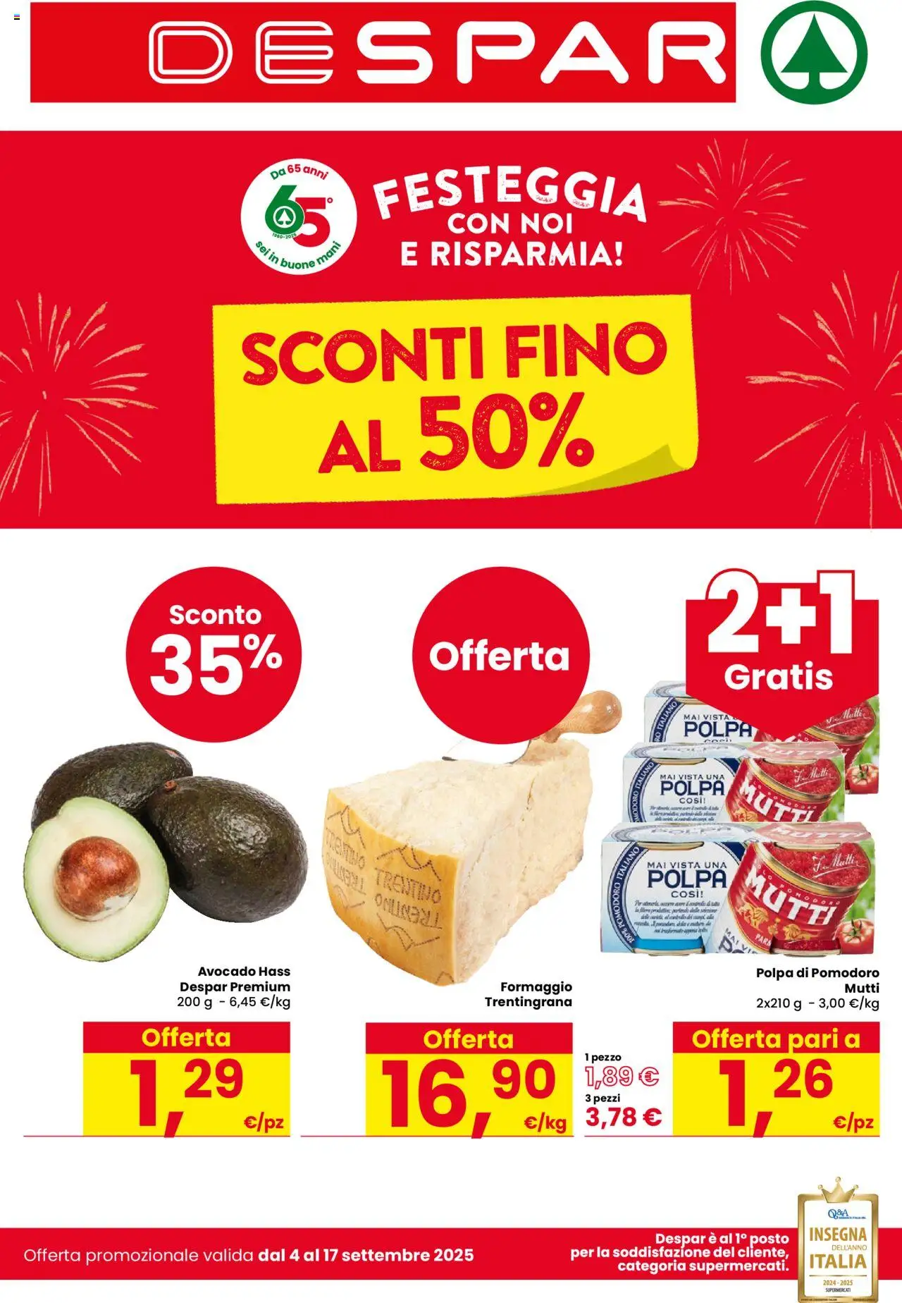 Volantino Despar	 - pagina 1 - valido dal 04/09/2025
