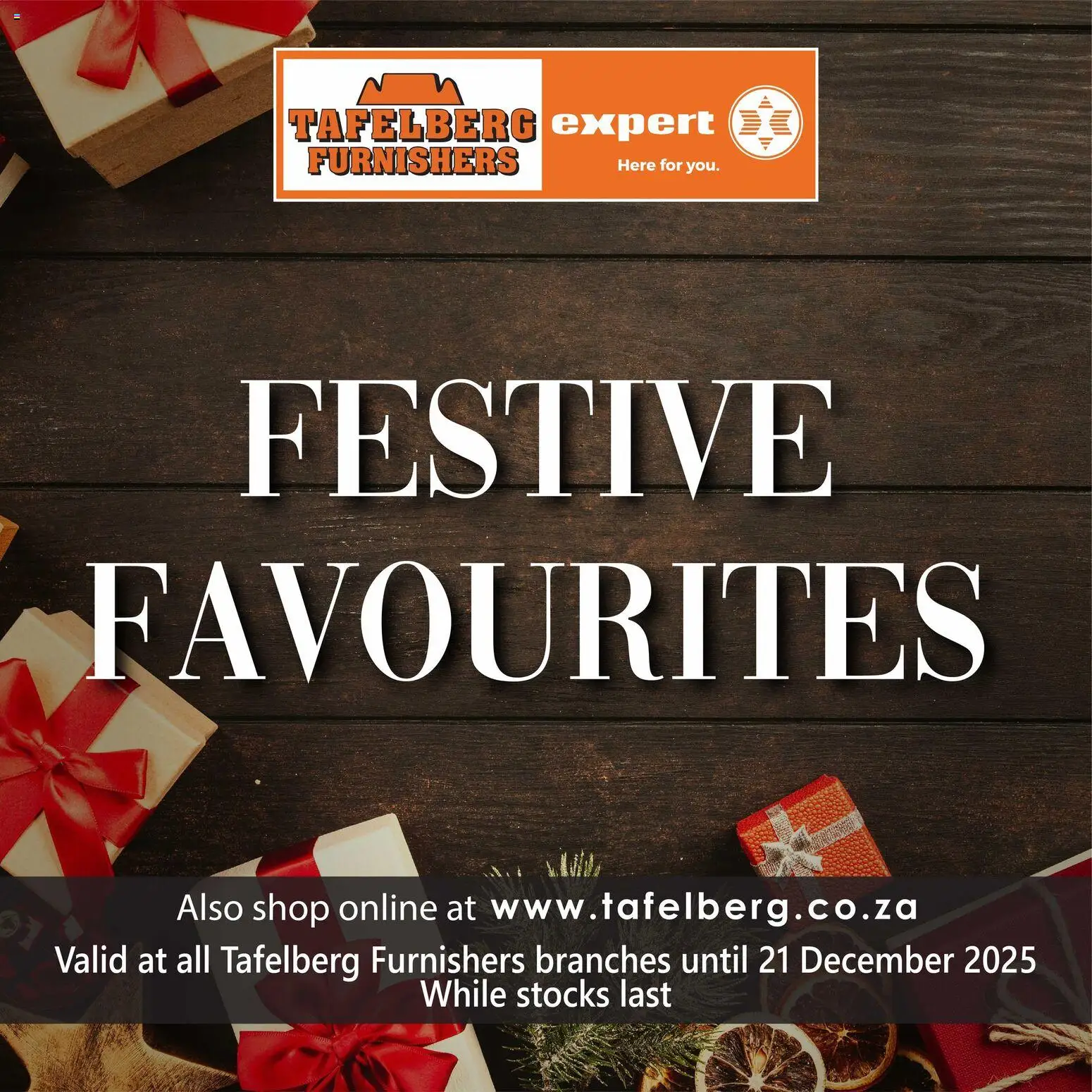 Tafelberg Furnishers Festive Favourites - page 1- valid from 12/12/2025