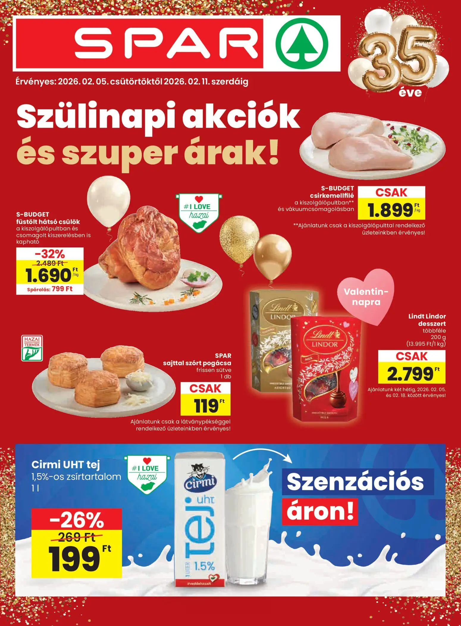 Spar Akciós újság - 1oldal - érvényes 2026.02.05.-tól