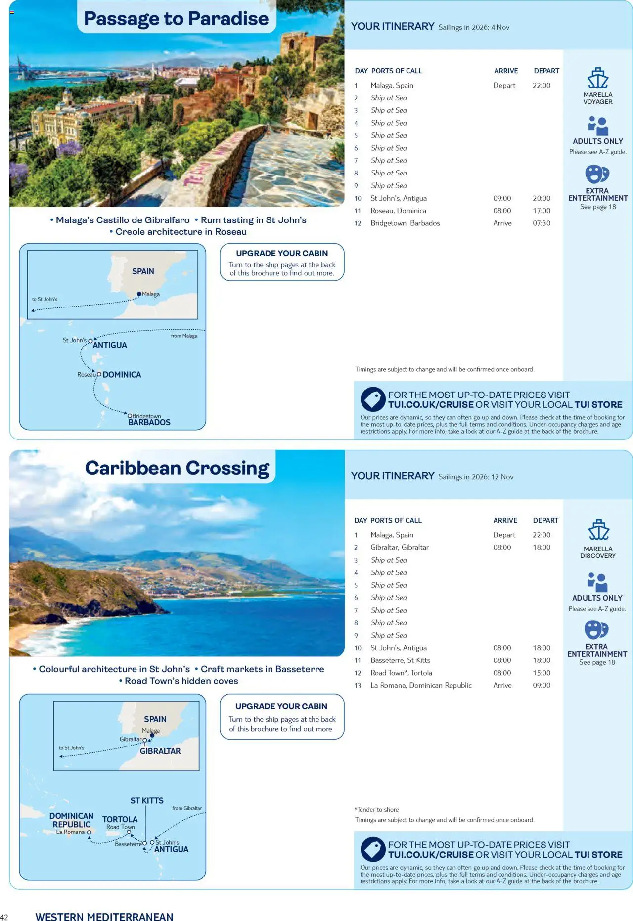 TUI - Marella Cruises NOVEMBER 2025 - APRIL 2027 - page 42- valid from 01/11/2025