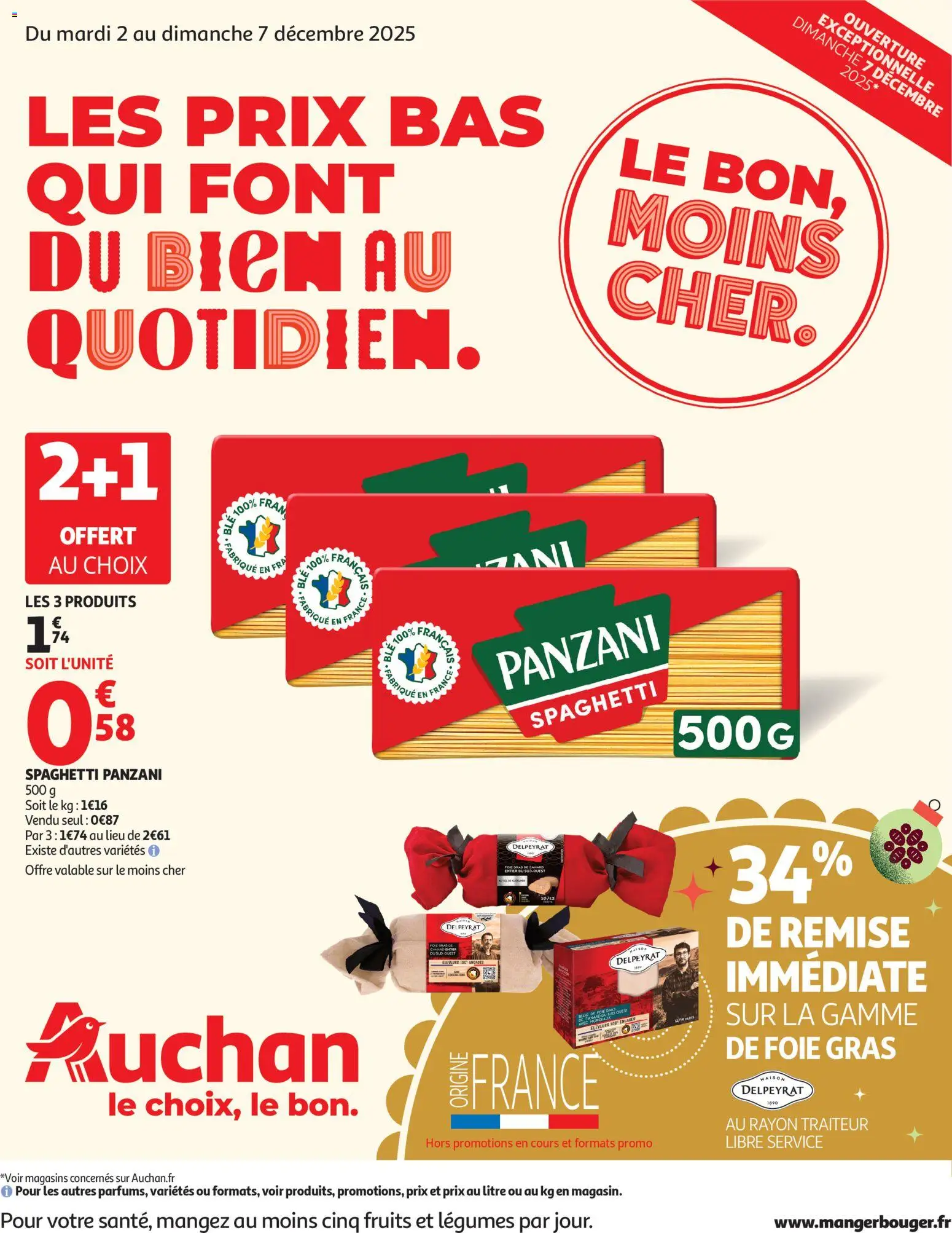 Auchan - Les prix bas qui font du bien au quotidien - pagina 1- geldig vanaf 02/12/2025