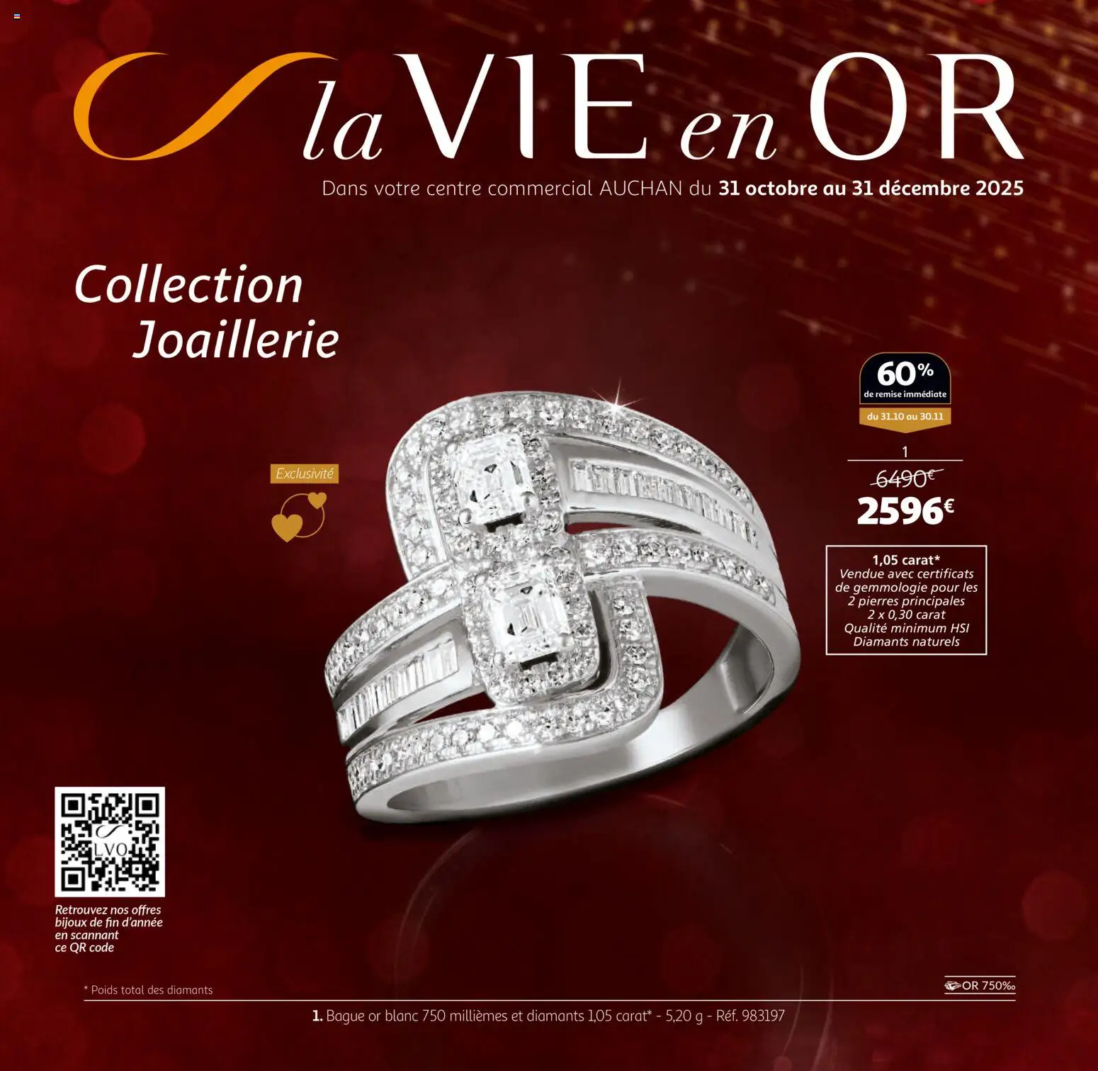 Auchan - La Vie en Or : collection Joaillerie - page 1 - valable à partir du 31/10/2025