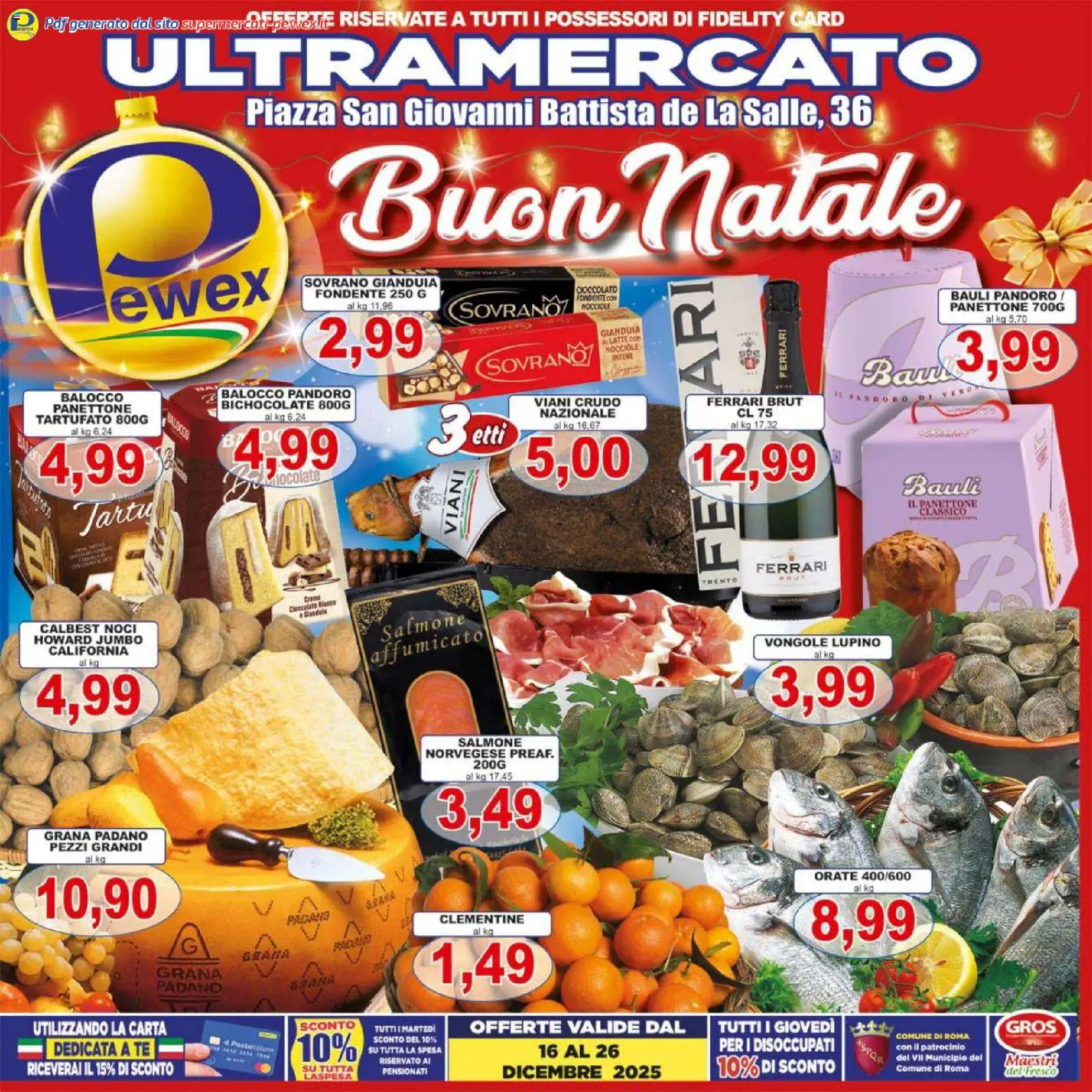Pewex Piazza San Giovanni Battista de la Salle, 36 catalogo - pagina 1 - valido dal 16/12/2025