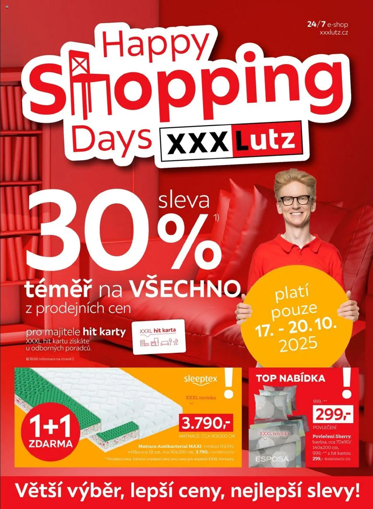 XXXLutz leták - Sleva 30 % na téměř vše - strana 1- platný od 06.10.2025