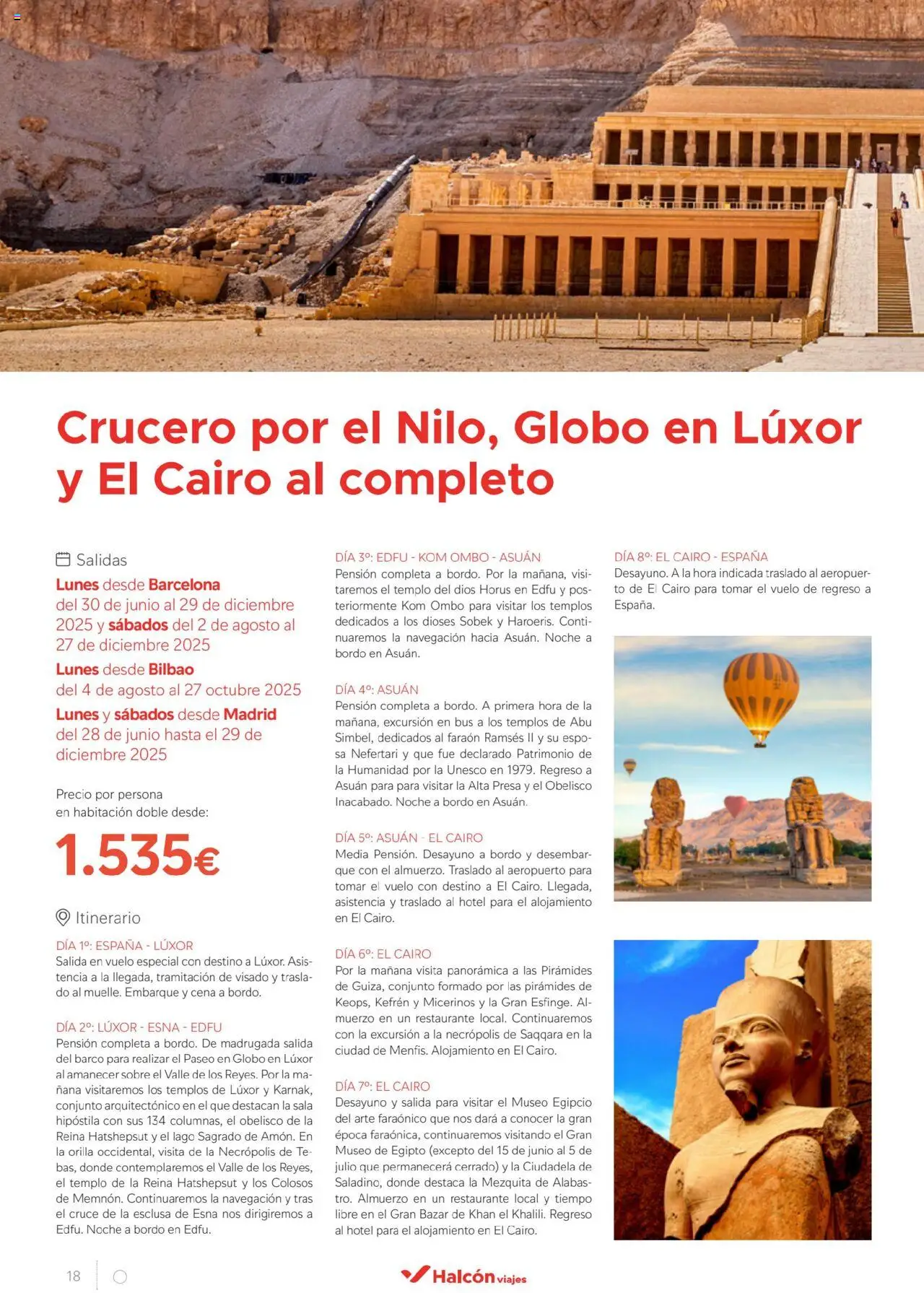 Halcón Viajes Egipto - Página de 18 - Válido desde 01/07/2025