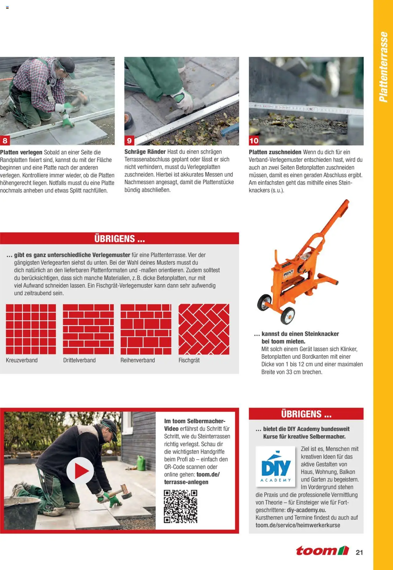 Toom Baumarkt Anleitung Terrasse bauen - Seite 21 - gültig ab 01.01.2024