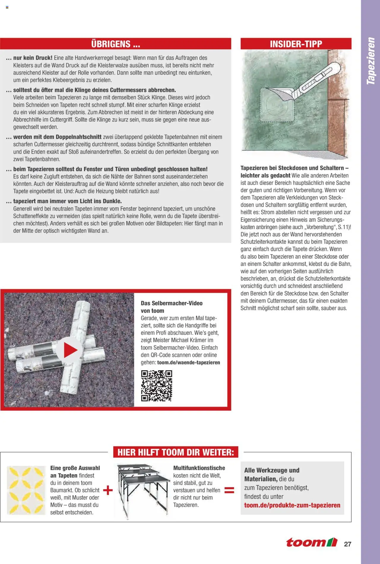 Toom Baumarkt Anleitung Wände bearbeiten - Seite 27 - gültig ab 01.01.2024