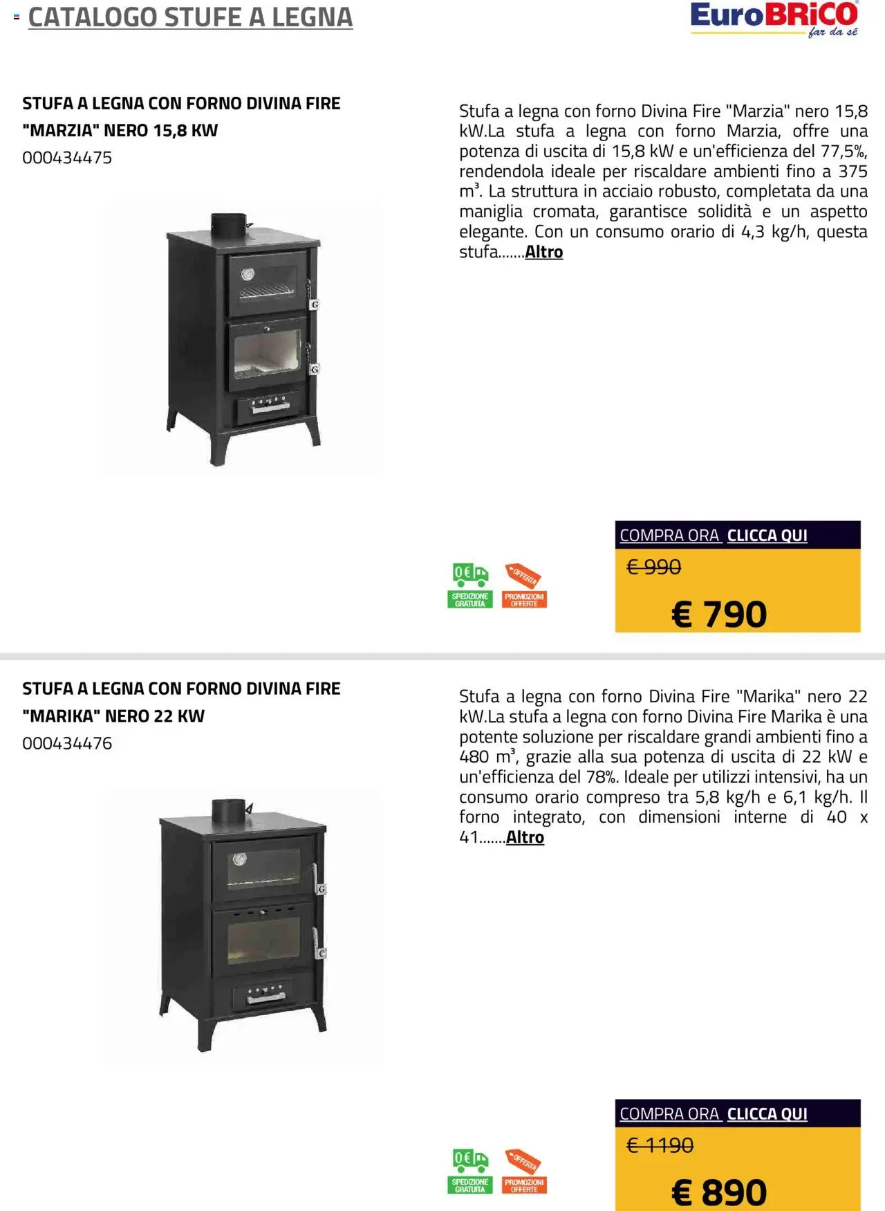 Eurobrico Stufe a Legna catalogo - pagina 40 - valido dal 23/07/2025