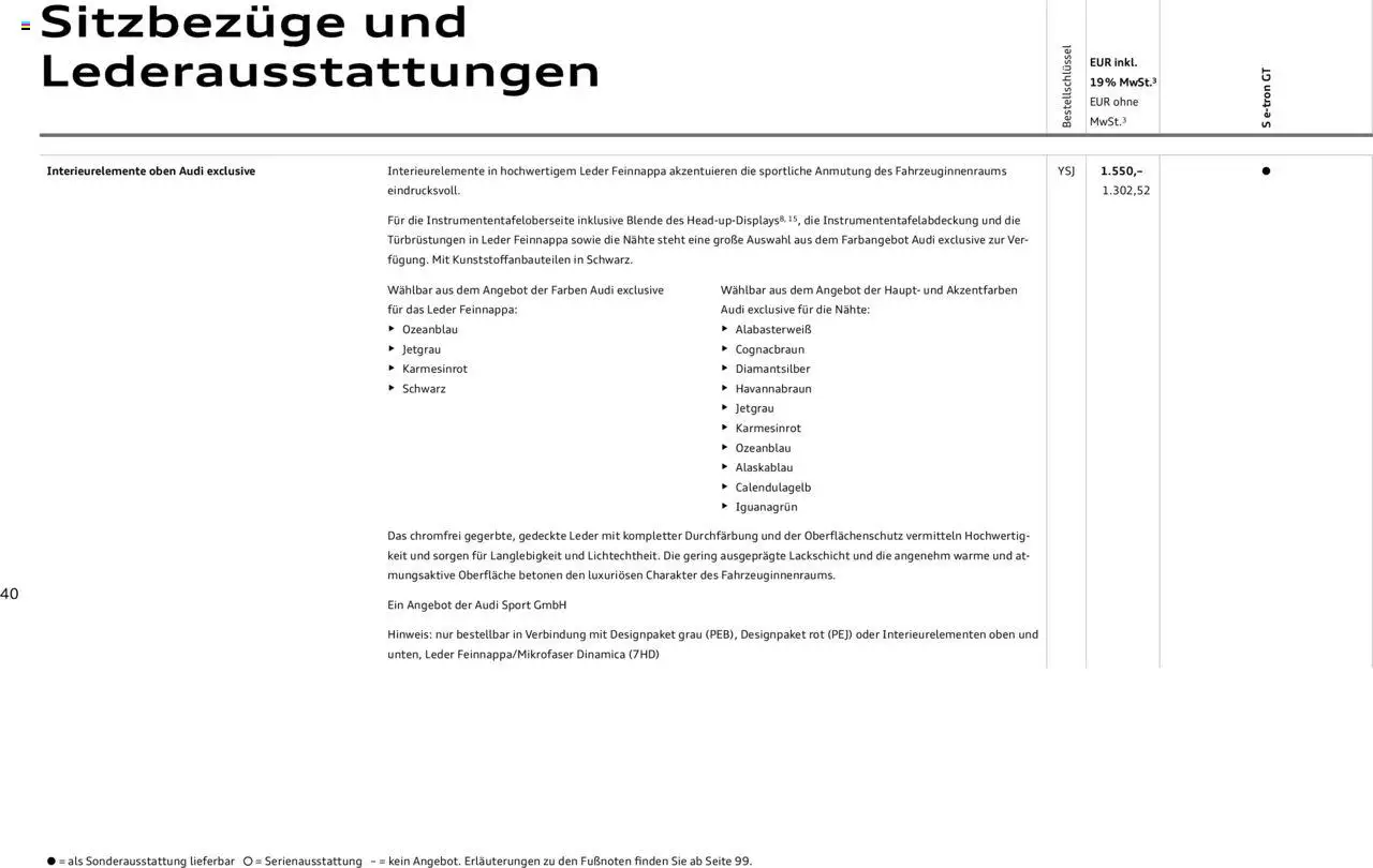 Audi S e-tron GT - Seite 40 - gültig ab 29.01.2025