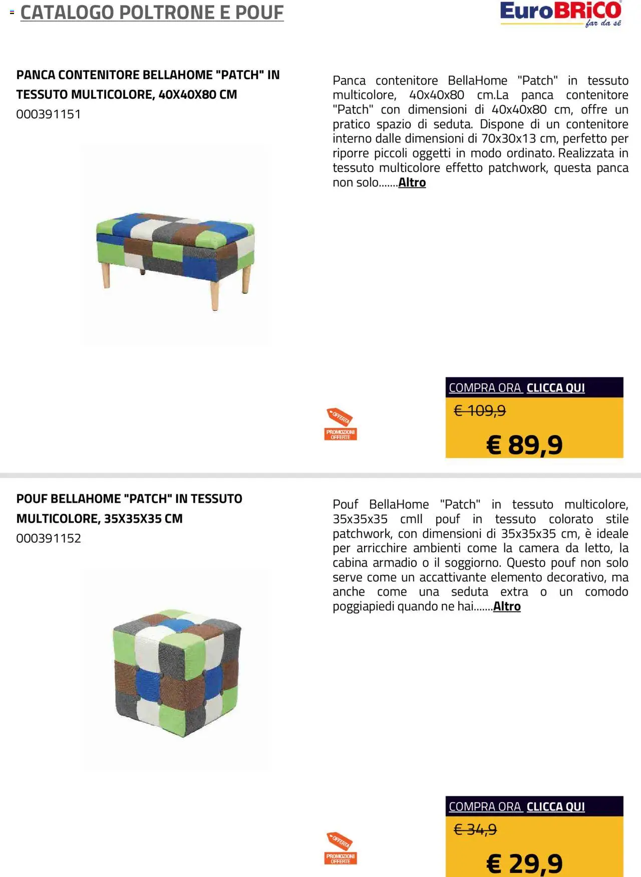 Eurobrico Poltrone e Pouf catalogo - pagina 11 - valido dal 23/07/2025