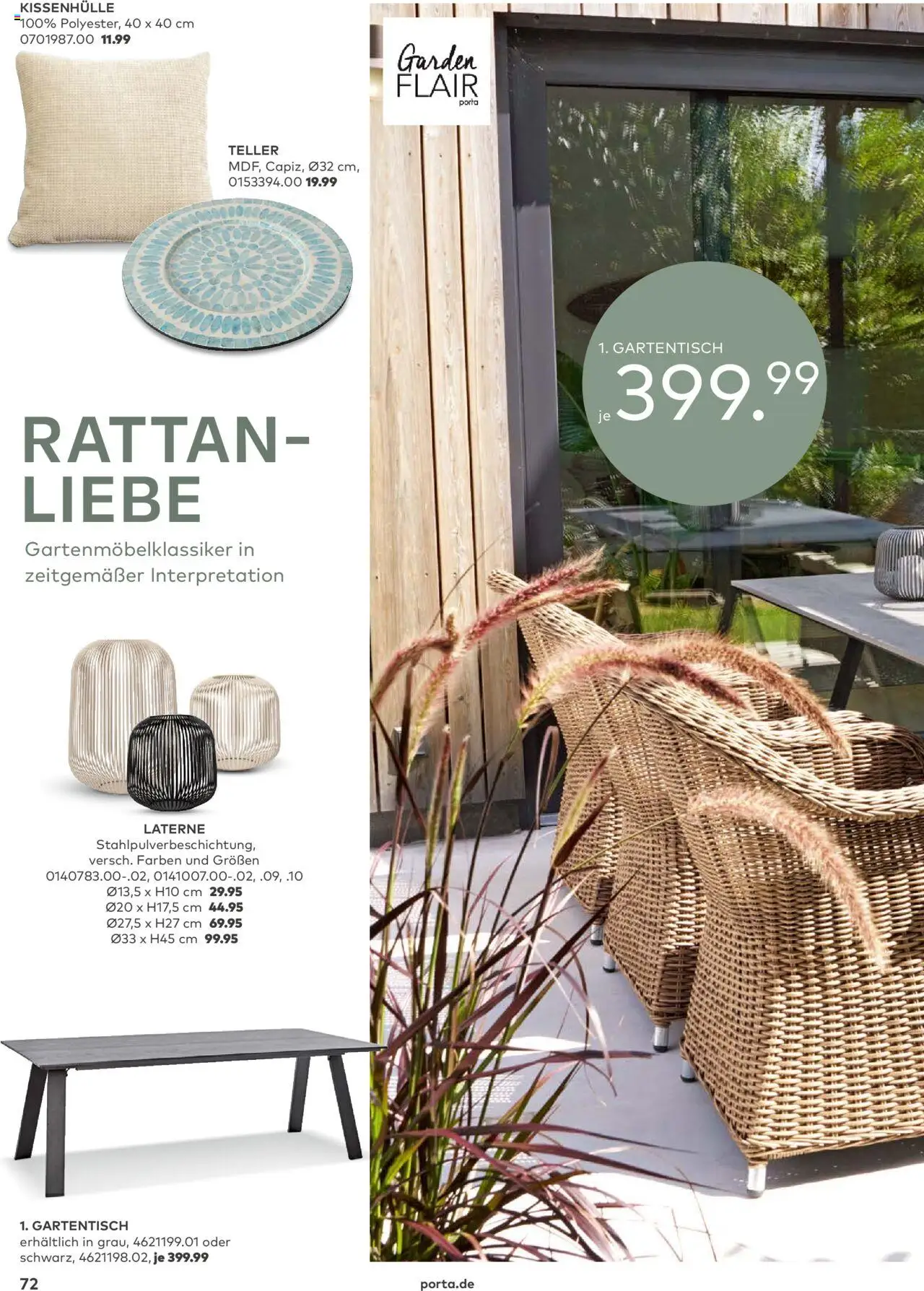 Porta! - Outdoor - Gartenmöbelkatalog 2025 - Seite 72 - gültig ab 02.03.2025