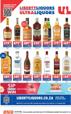 Preview Ultra Liquors Specials valid from 01/09/2025
