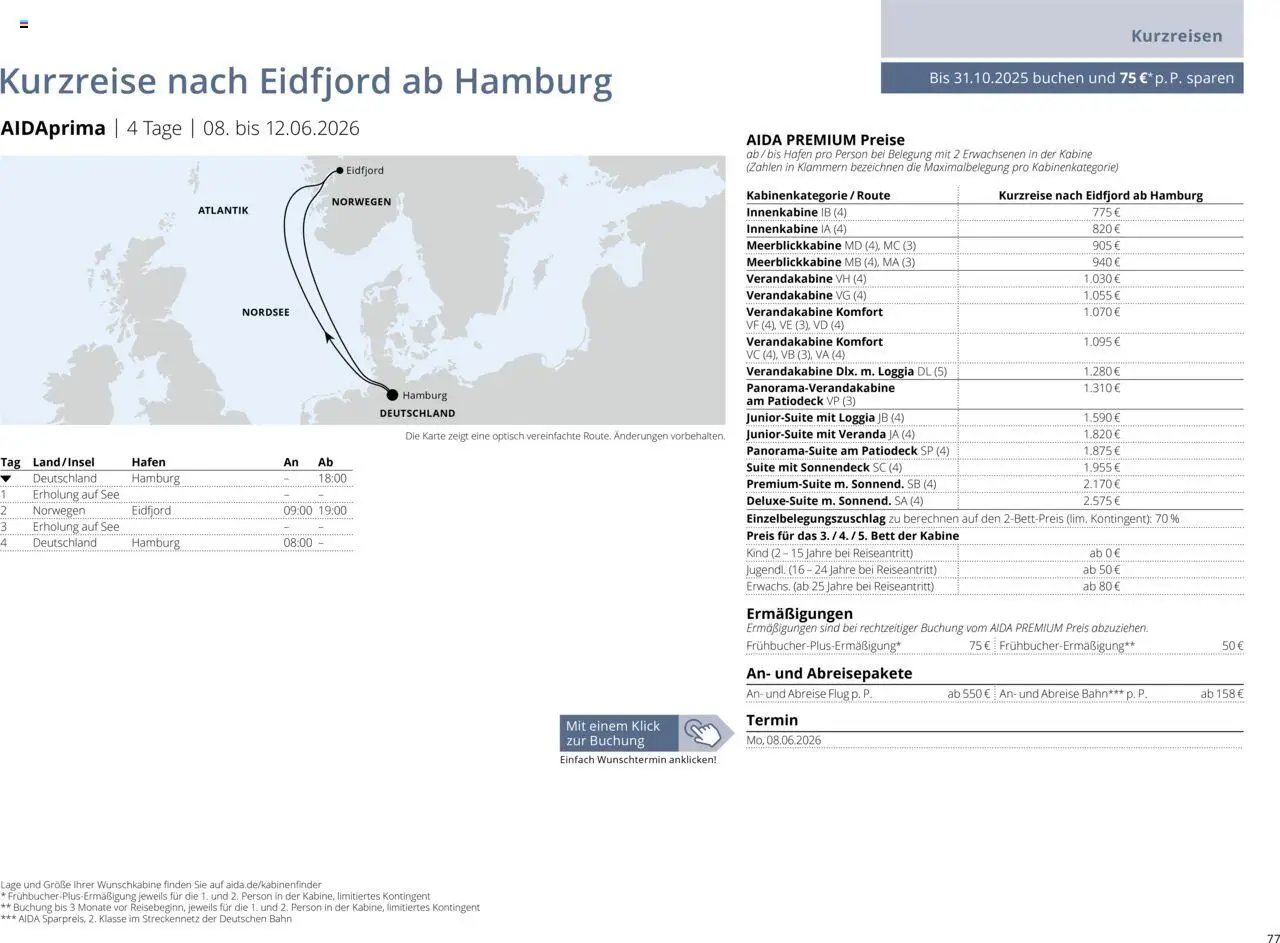 Aida Sommer 2026 - Seite 77 - gültig ab 01.03.2026