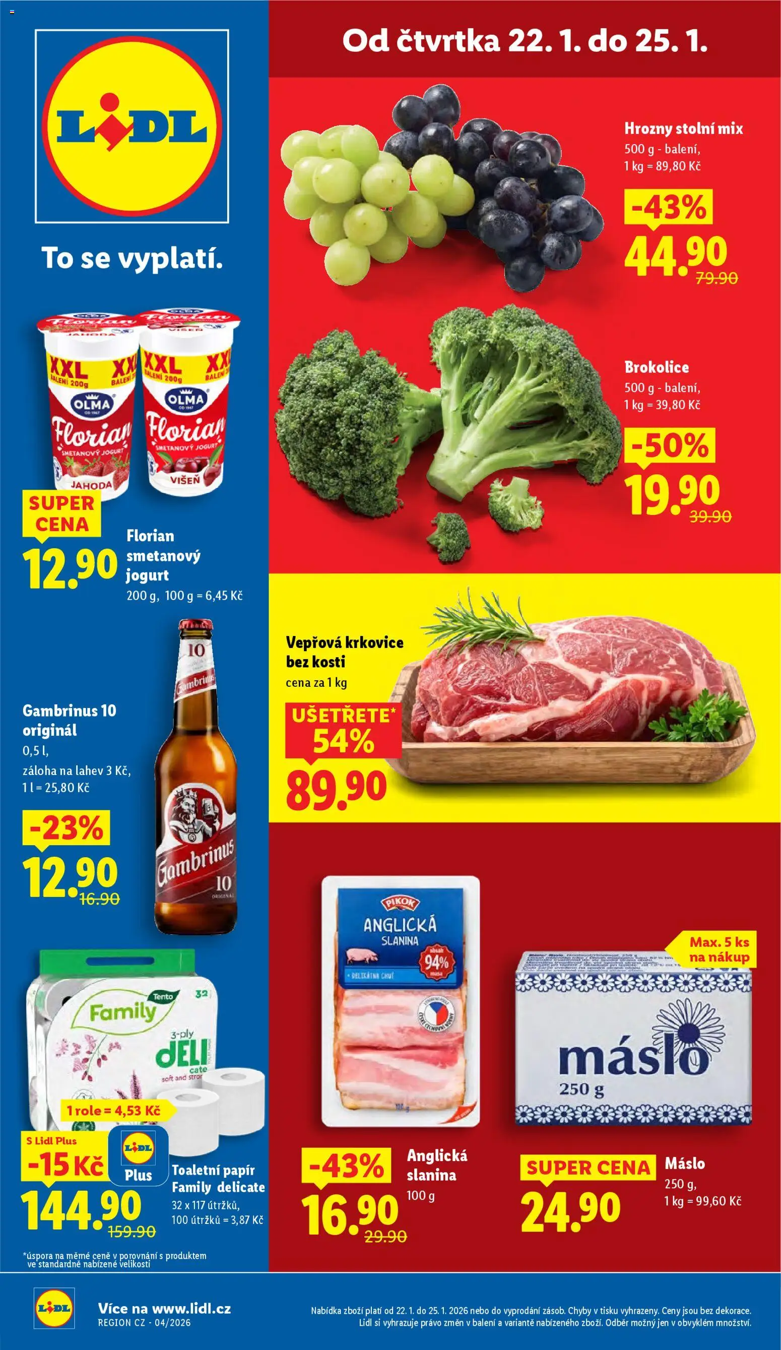 Lidl leták - strana 1- platný od 22.01.2026
