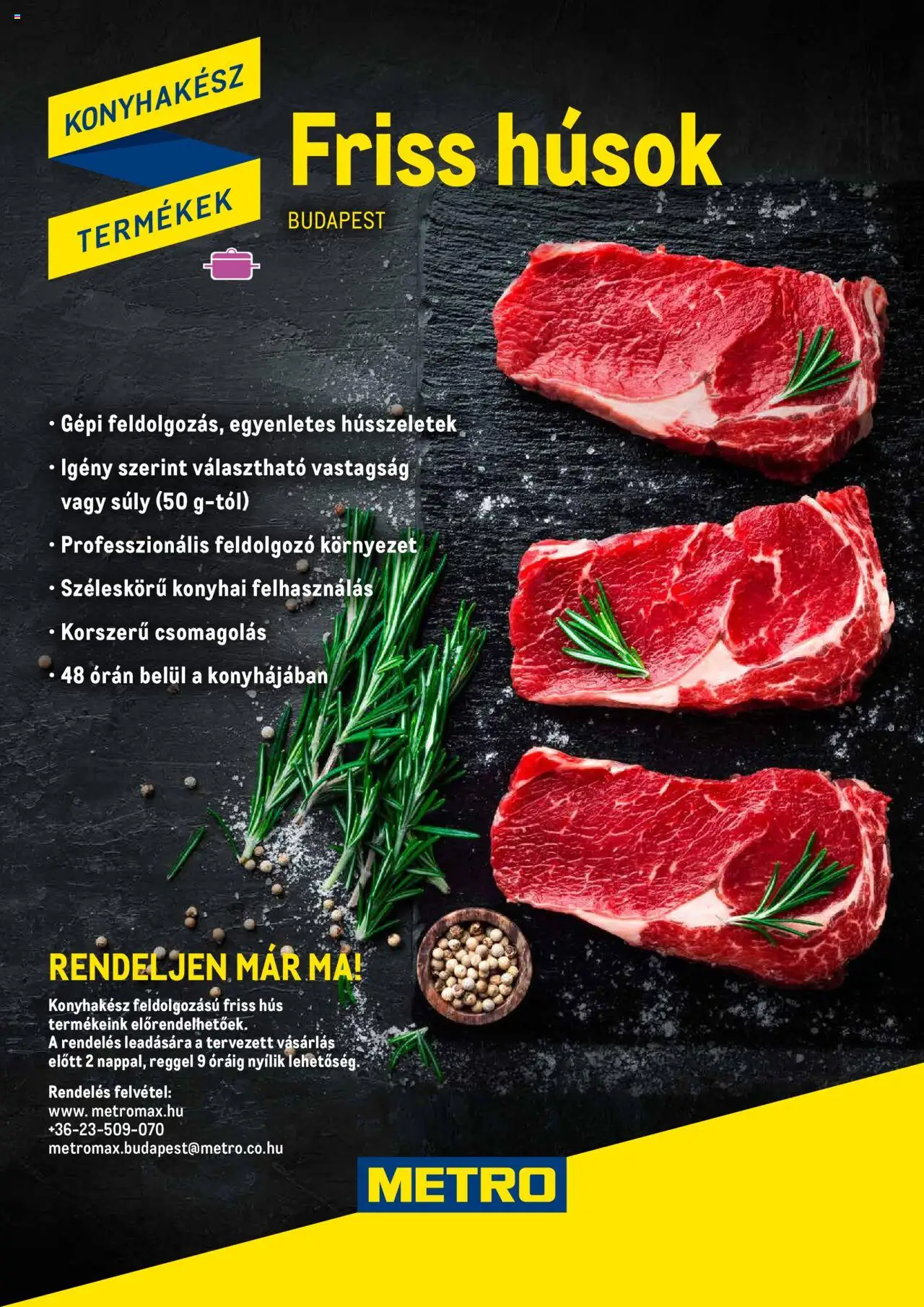 Metro - Konyhakész Húsok Budapest katalógus - 1oldal - érvényes 2024.05.03.-tól