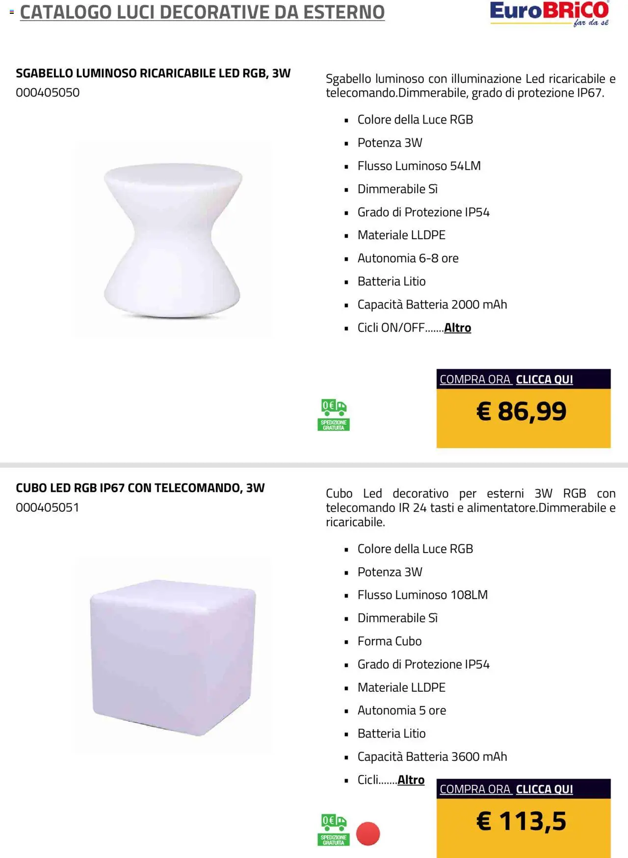 Eurobrico Luci Decorative da Esterno catalogo - pagina 19 - valido dal 23/07/2025