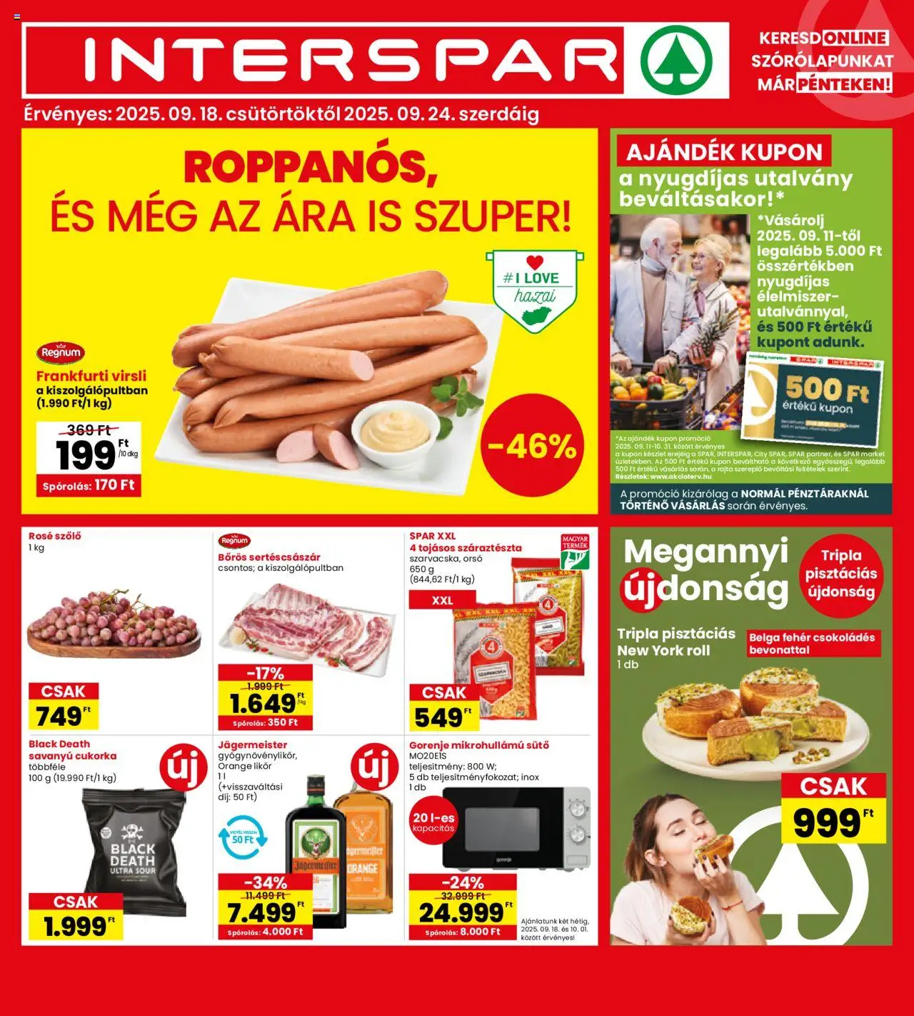 Interspar Akciós újság - 1oldal - érvényes 2025.09.18.-tól