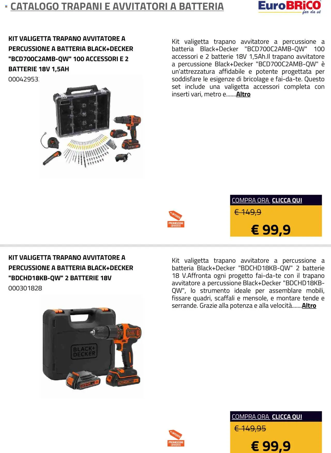 Eurobrico Trapani e Avvitatori a Batteria catalogo - pagina 26 - valido dal 23/07/2025