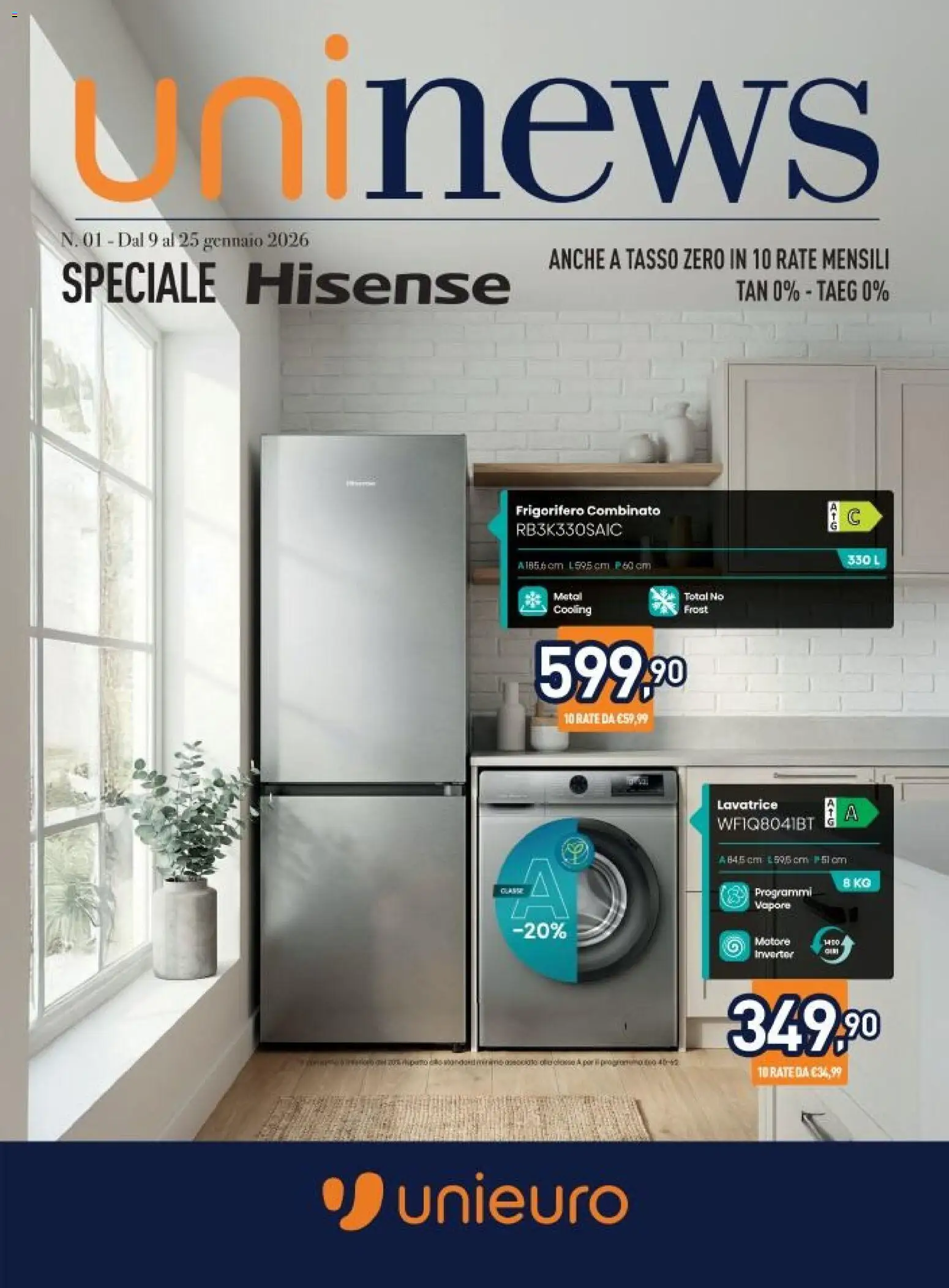 Unieuro Speciale Hisense catalogo - pagina 1 - valido dal 09/01/2026
