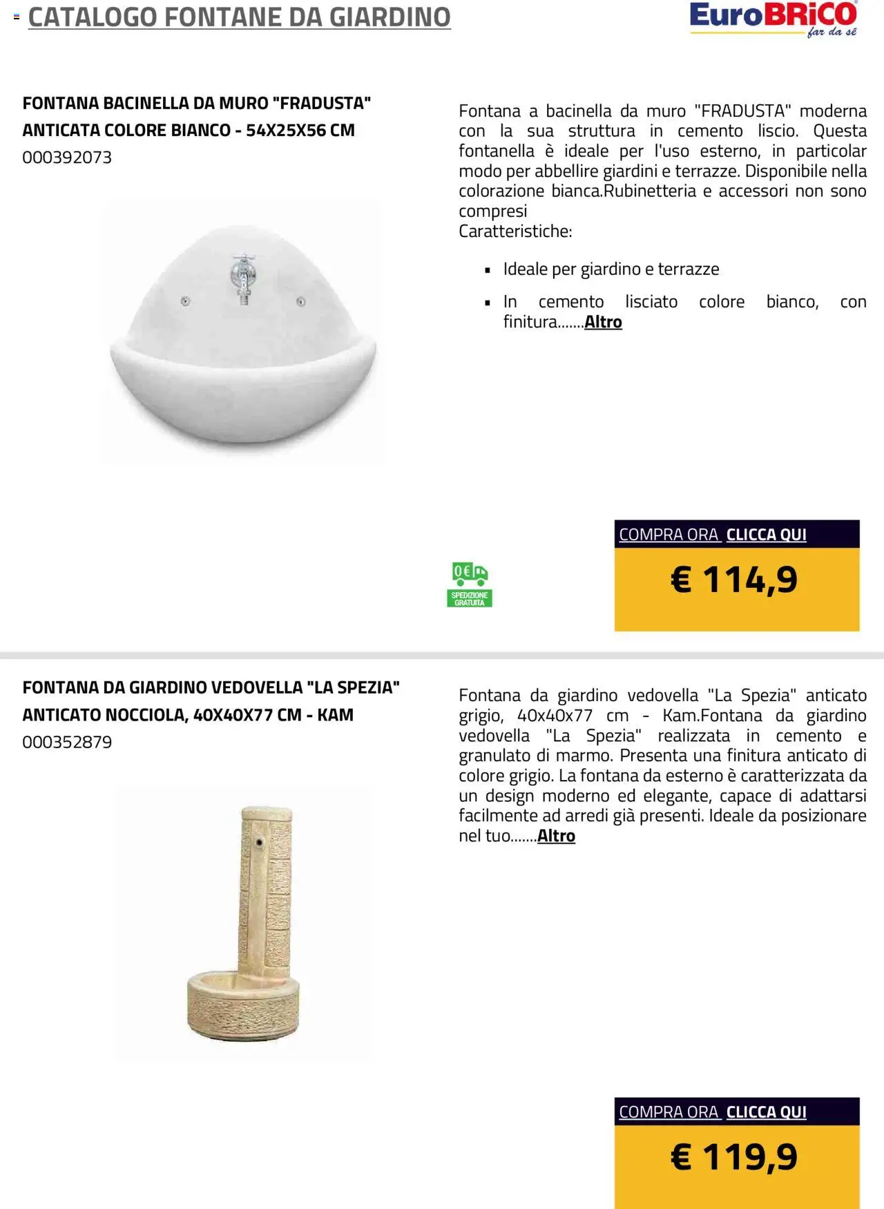 Eurobrico Fontane da Giardino catalogo - pagina 6 - valido dal 23/07/2025