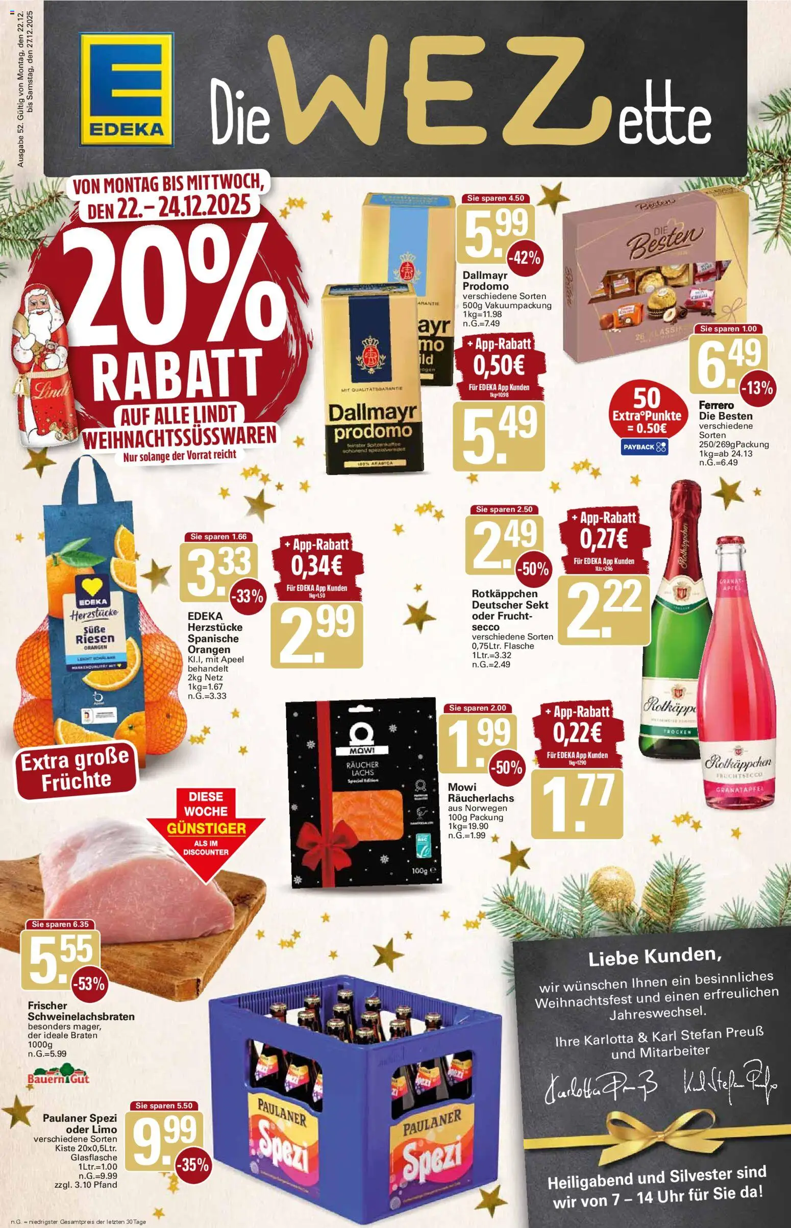 WEZ Prospekt - Seite 1 - gültig ab 22.12.2025