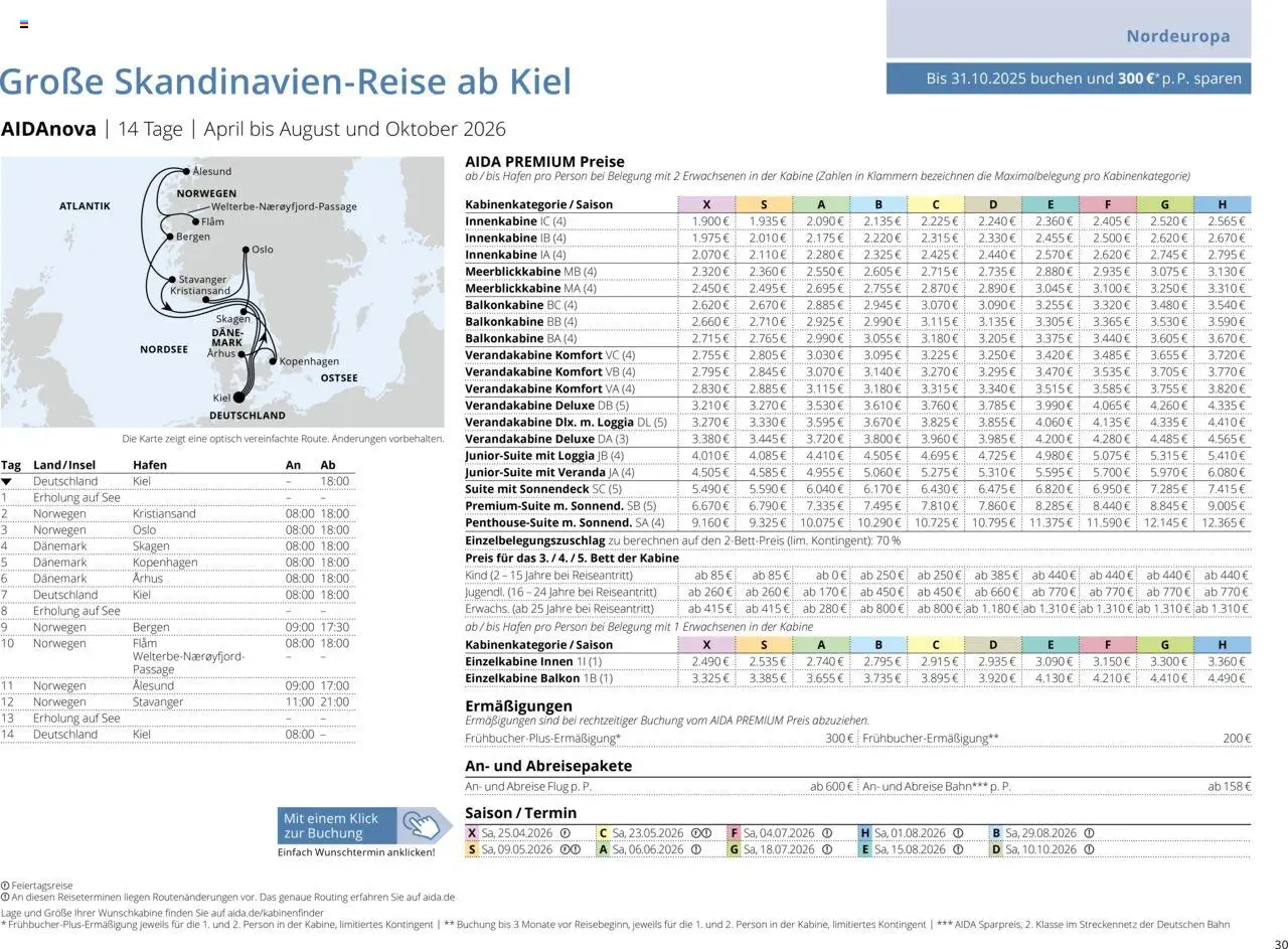 Aida Sommer 2026 - Seite 30 - gültig ab 01.03.2026
