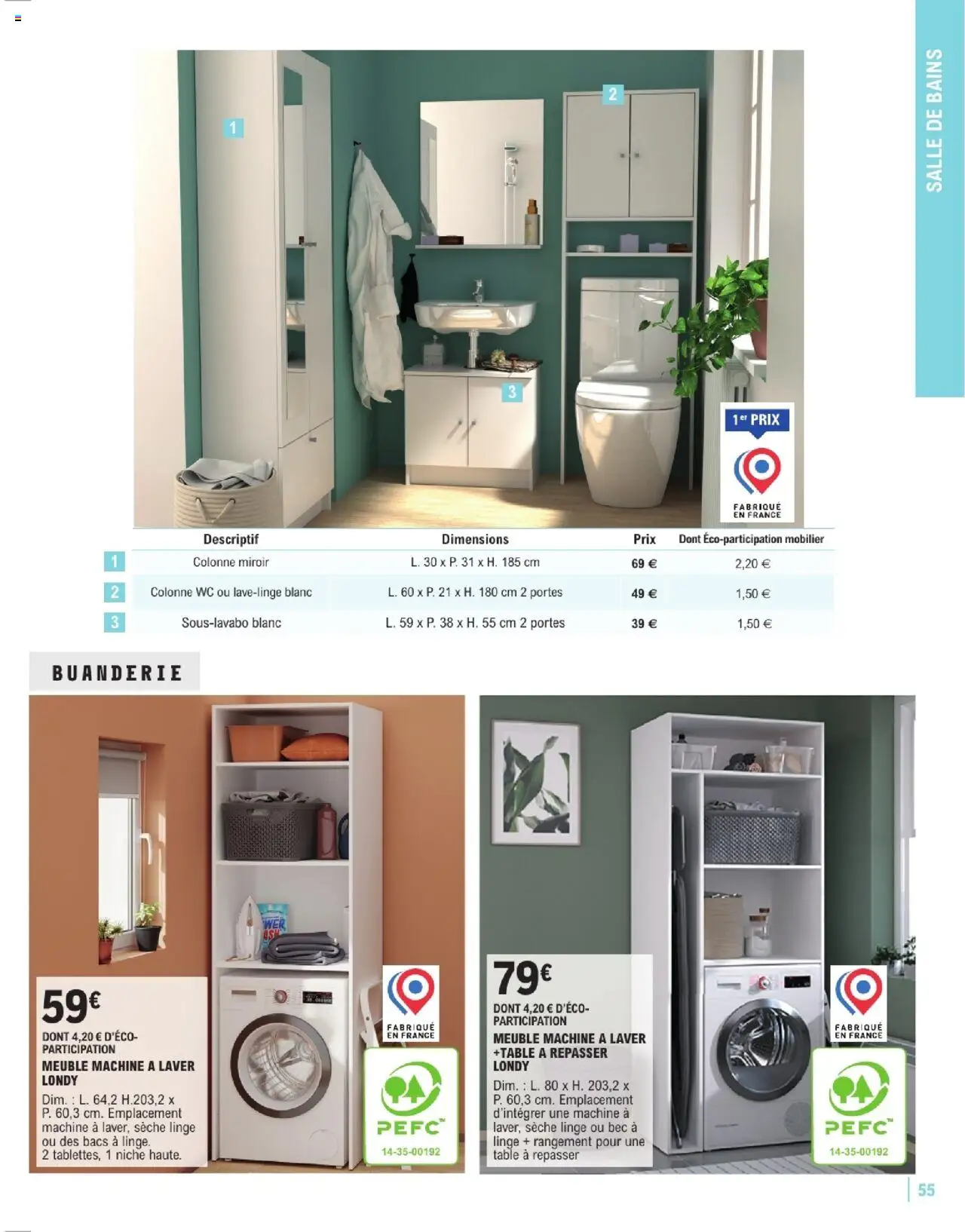 Brico E.Leclerc Guide aménagement intérieur - page 55 - valable à partir du 07/01/2025