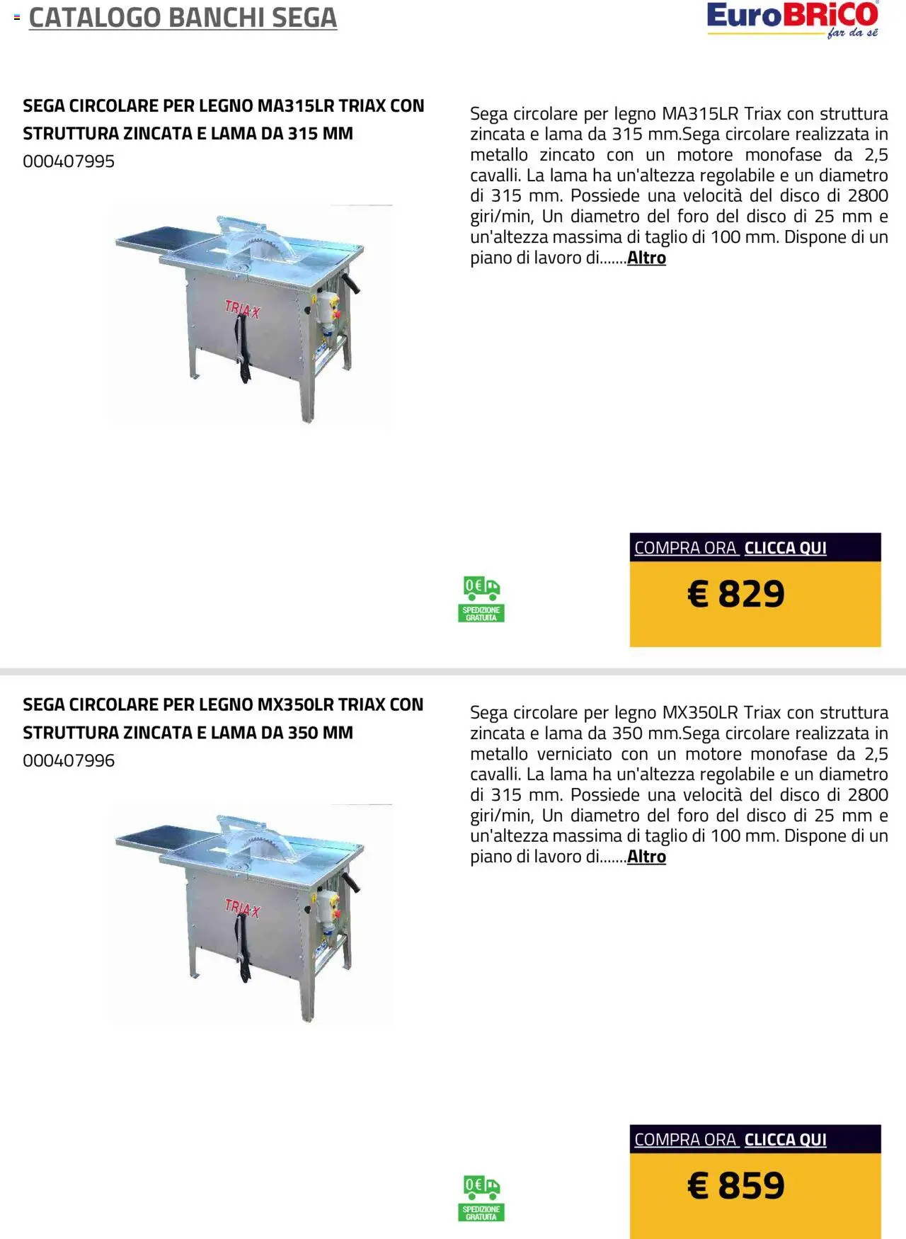 Eurobrico Banchi Sega catalogo - pagina 6 - valido dal 23/07/2025