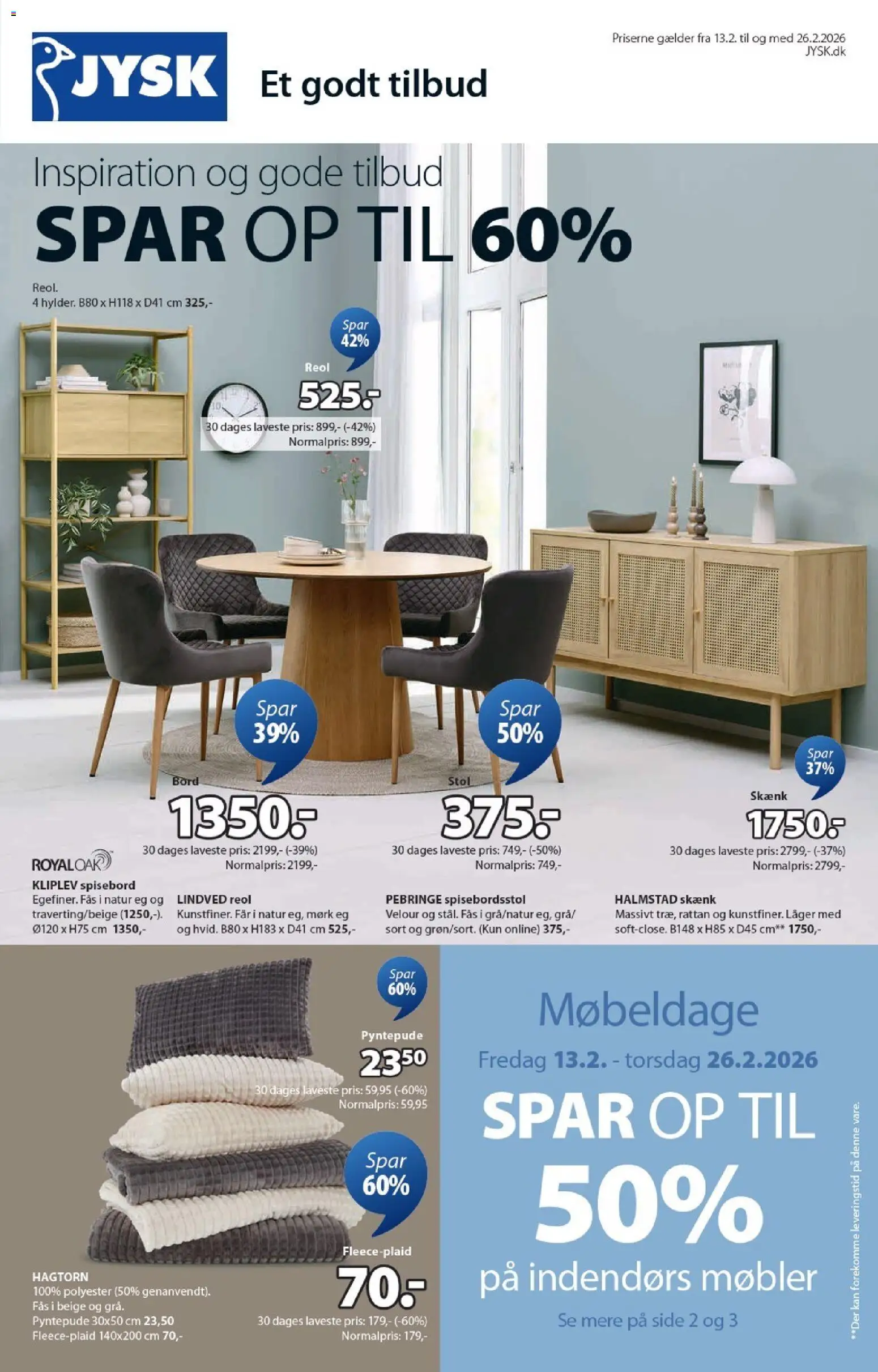 JYSK - Tilbudsavis - side 1- gyldig fra 13/02/2026