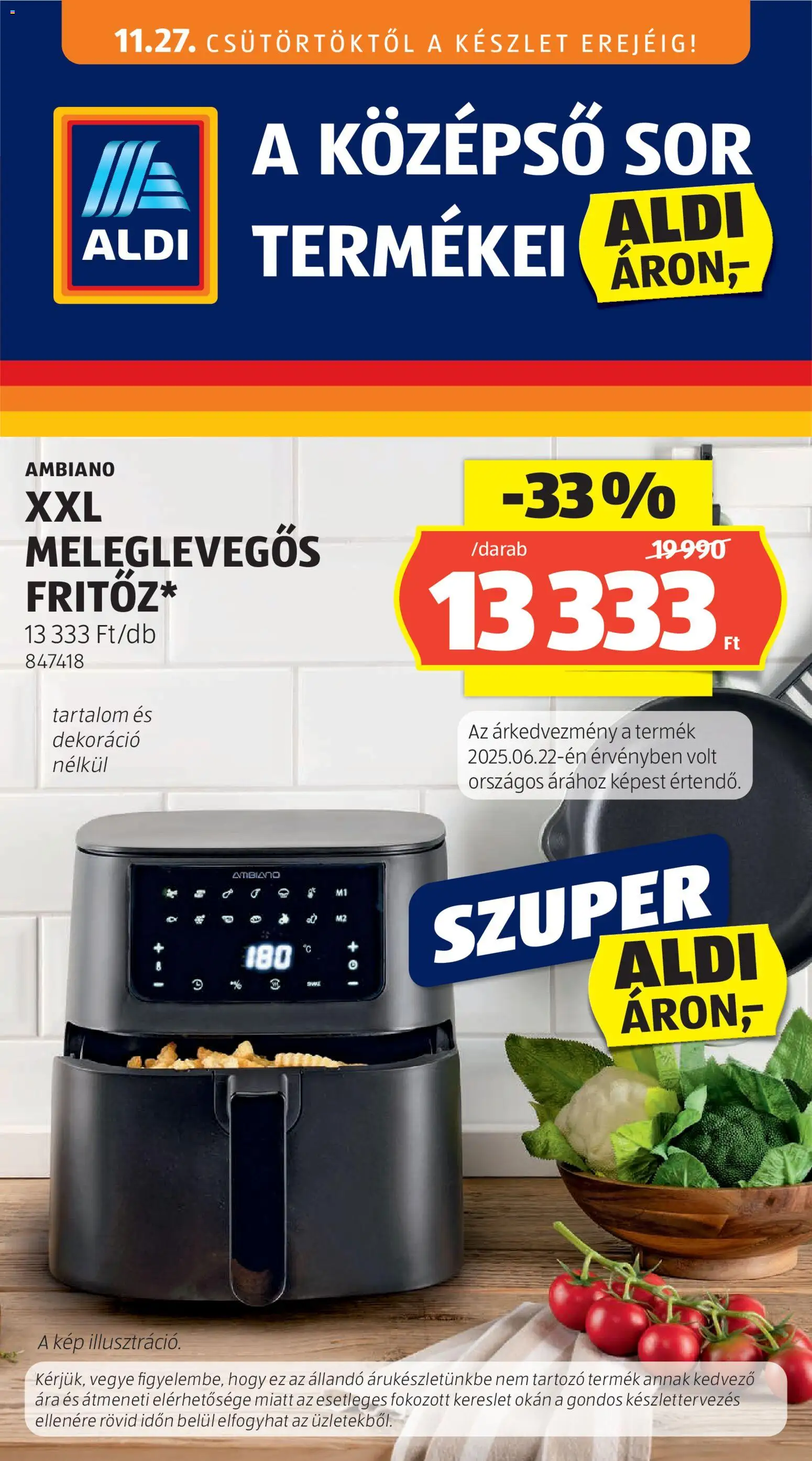 Aldi - Középső sor termékei - 1oldal - érvényes 2025.11.27.-tól