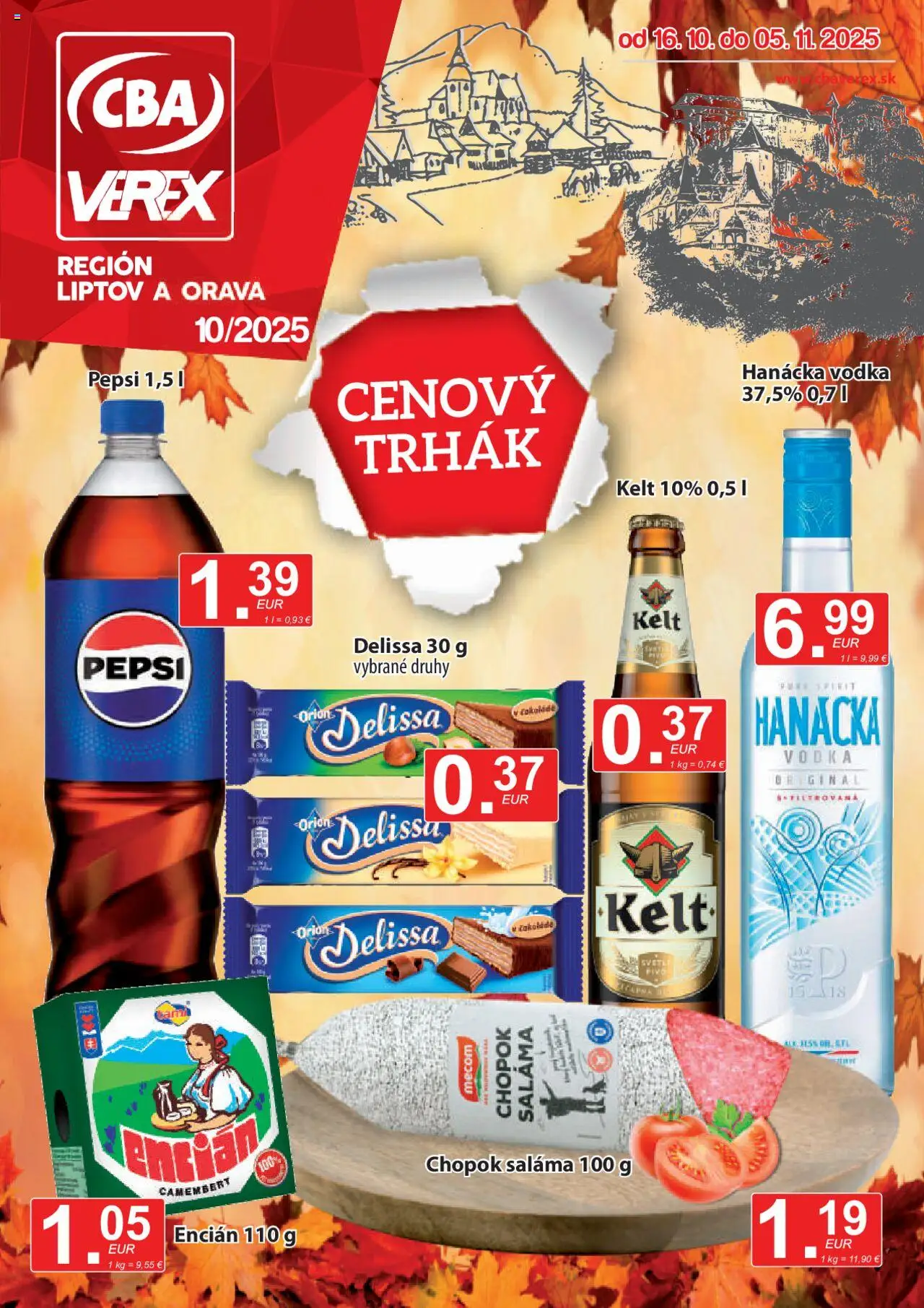 CBA Verex leták - strana 1- platný od 16.10.2025