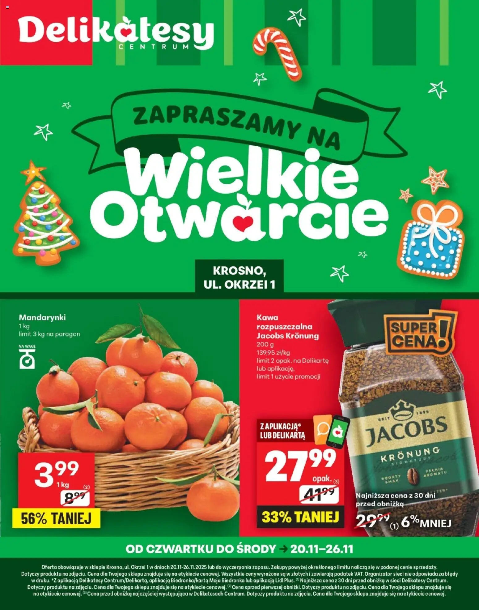 Delikatesy Centrum Gazetka - Krosno Otwarcie - strona 1- ważny od 20.11.2025