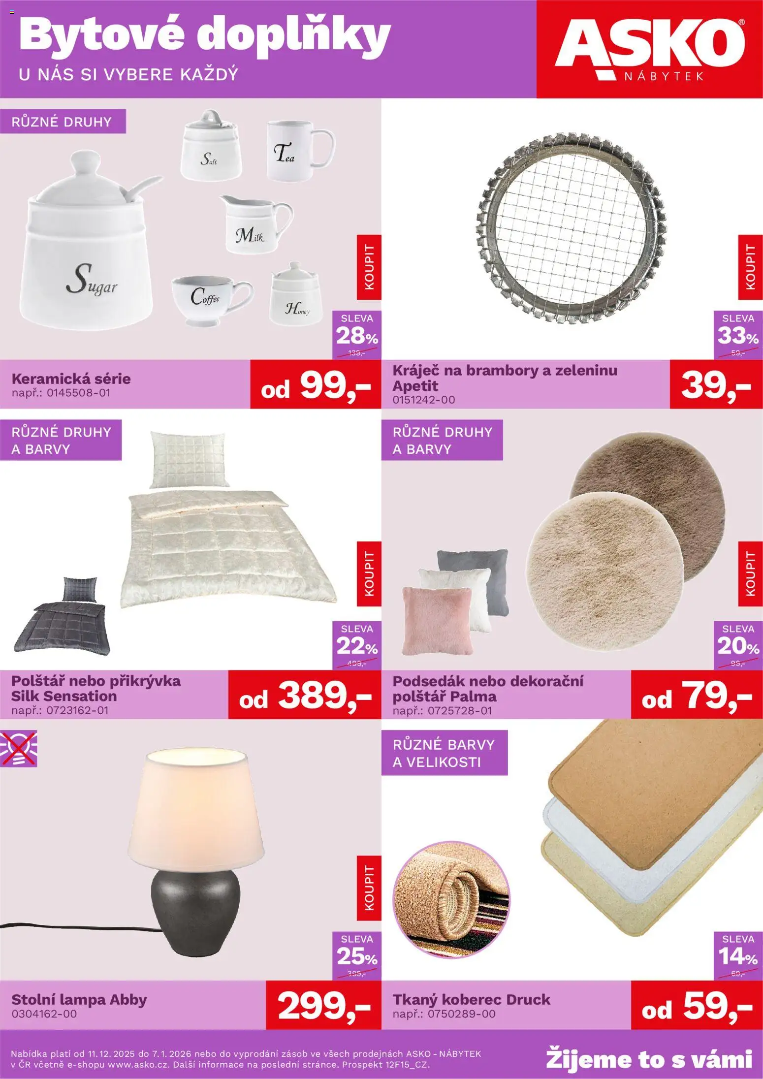 ASKO nábytek leták - Bytové doplňky za skvělé ceny - strana 1- platný od 11.12.2025