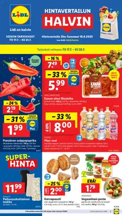Esikatselu Lidl tarjoukset voimassa alkaen 17/07/2025