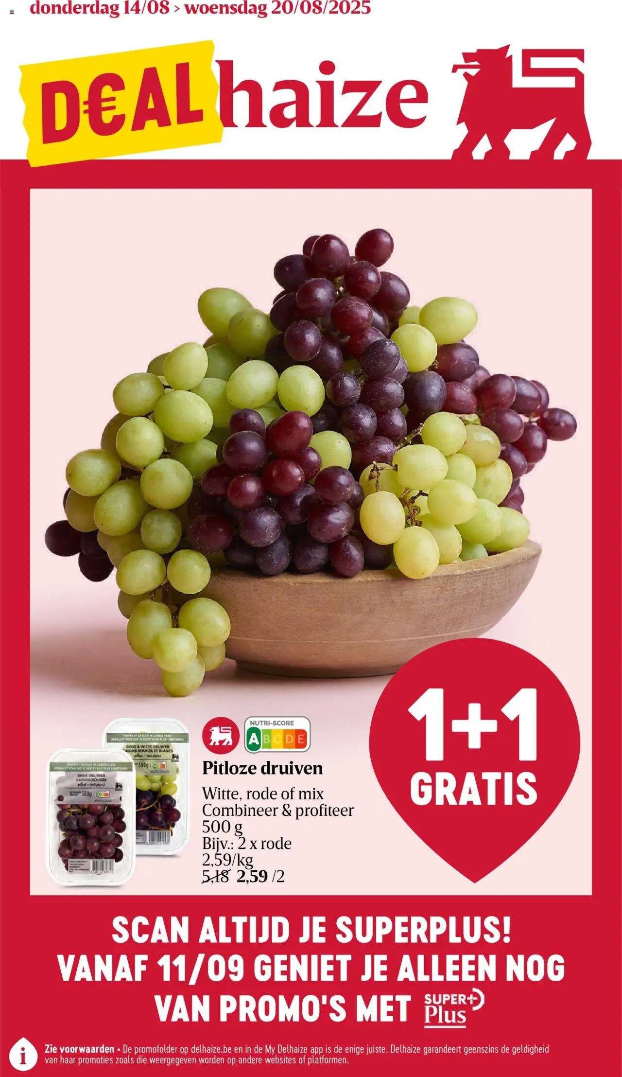 Delhaize folder week 33 - pagina 1- geldig vanaf 14/08/2025