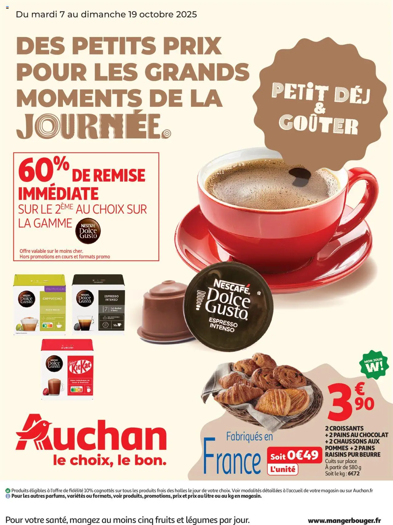 Auchan - Des petits prix pour les grands moments de la journée - pagina 1- geldig vanaf 07/10/2025