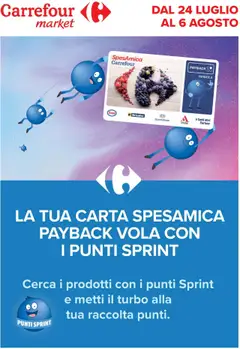 Anteprima Carrefour Market Punti Sprint Payback catalogo valida dal 24/07/2025