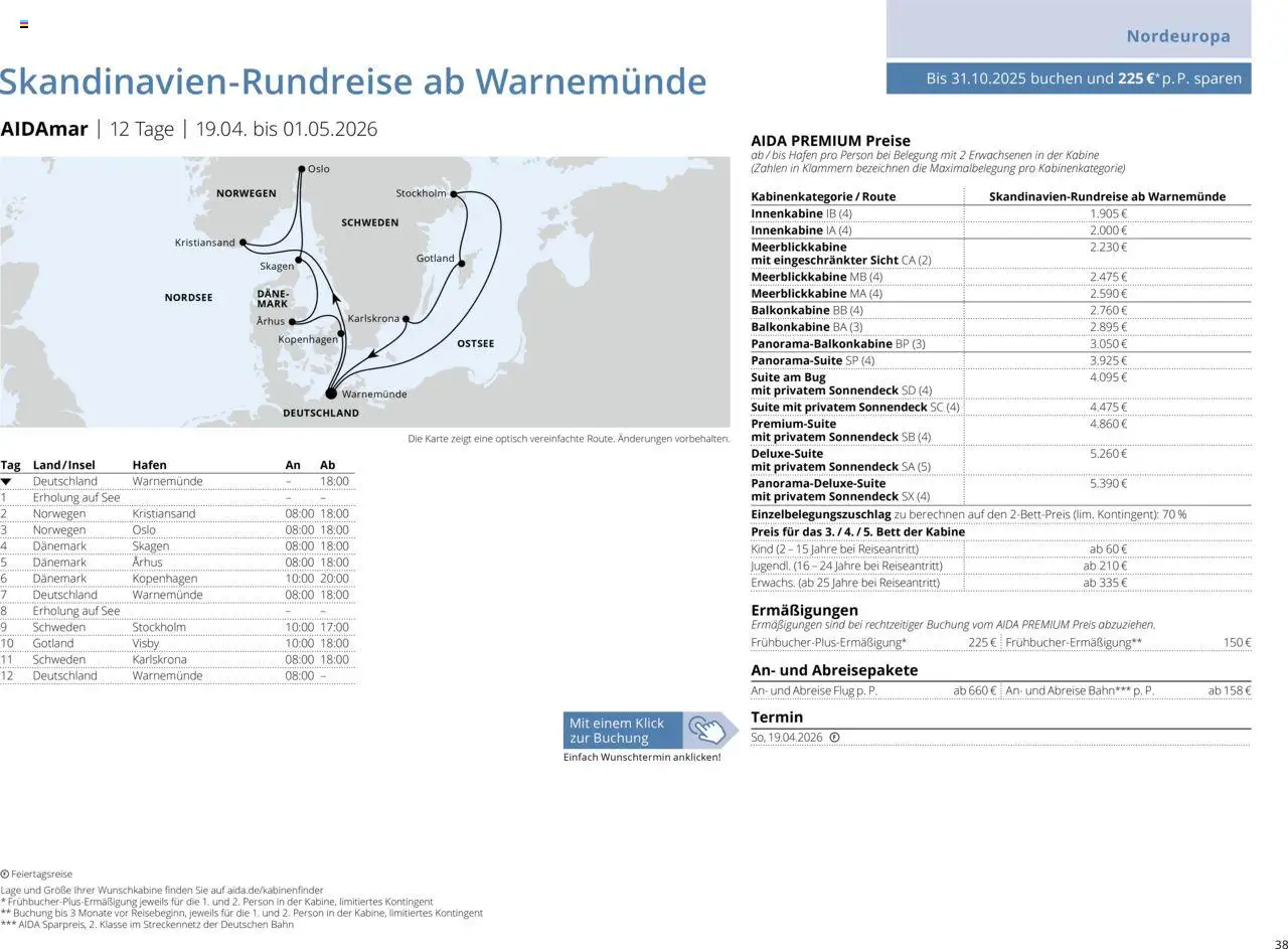 Aida Sommer 2026 - Seite 38 - gültig ab 01.03.2026