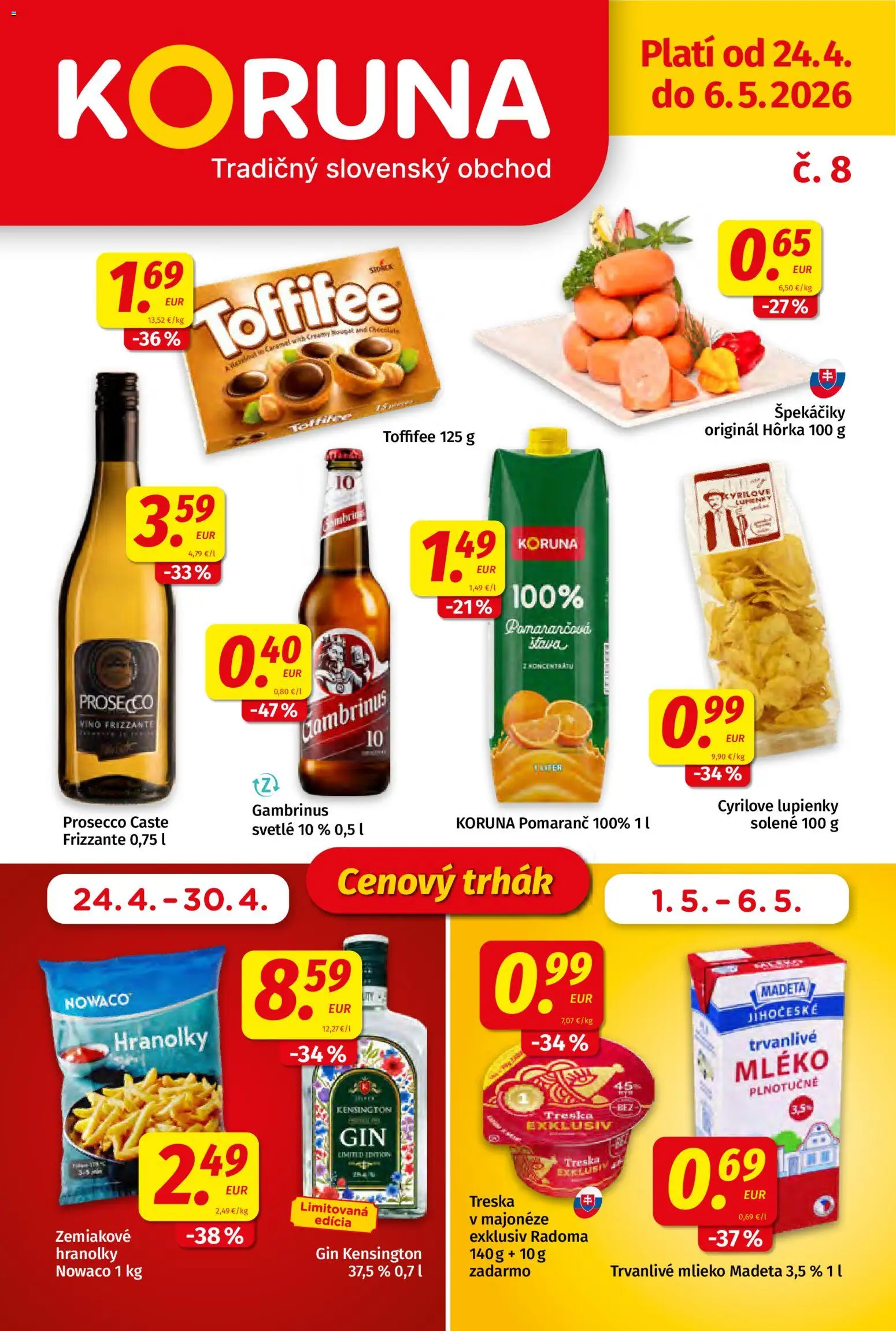 Koruna leták - strana 1- platný od 24.04.2026