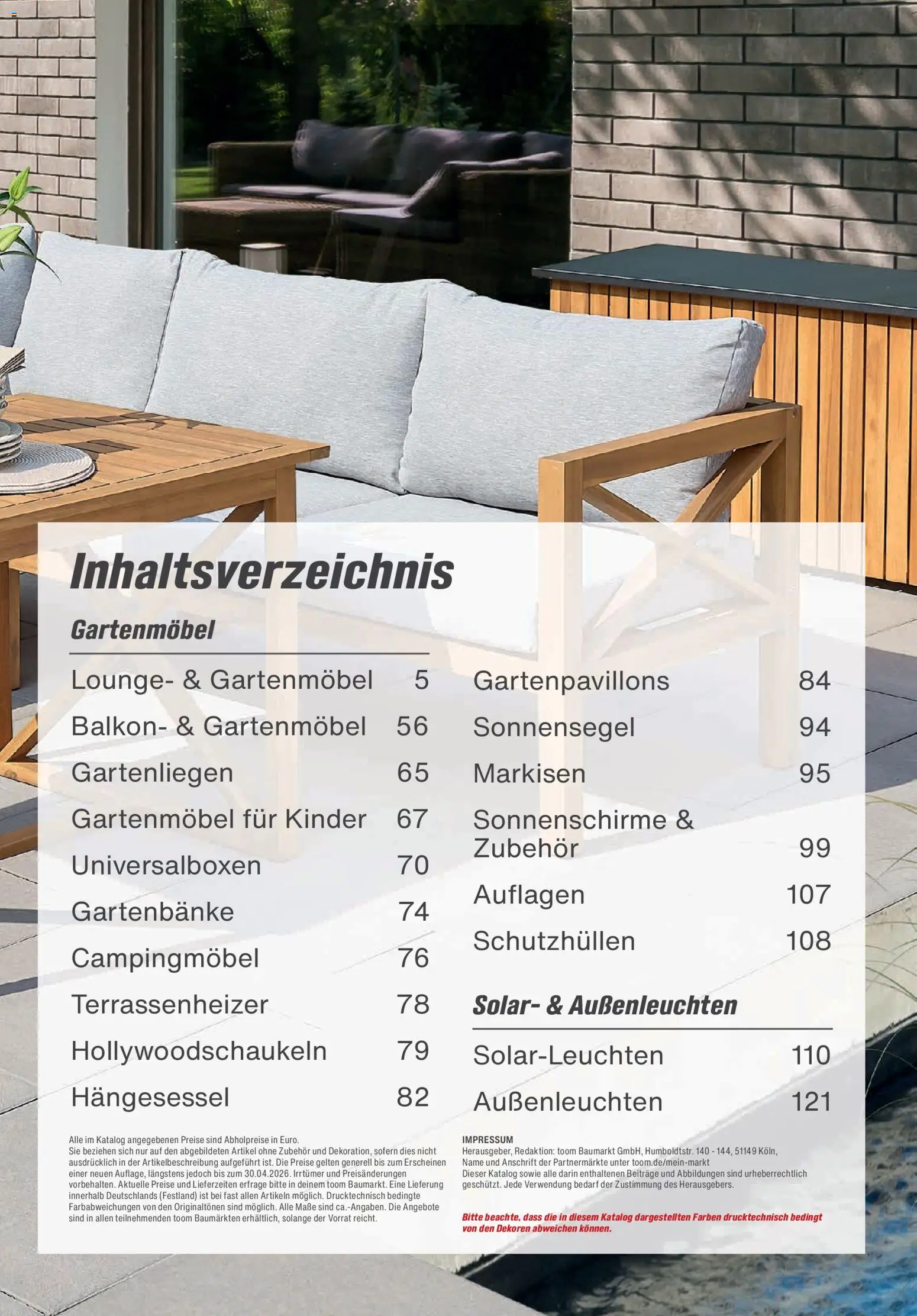 Toom Baumarkt  Gartenmöbel & Solar-Leuchten 2026 - Seite 3 - gültig ab 01.01.2026