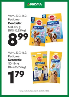 Esikatselu Prisma tarjoukset Dentastix voimassa alkaen 23/07/2025