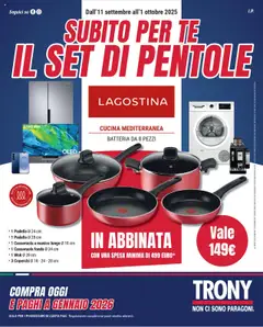 Anteprima Volantino Trony	 valida dal 11/09/2025