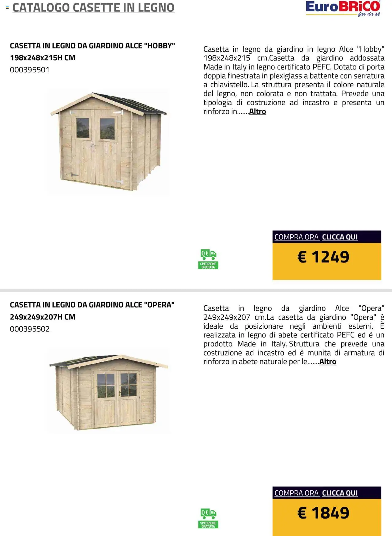 Eurobrico Casette in legno catalogo - pagina 12 - valido dal 23/07/2025